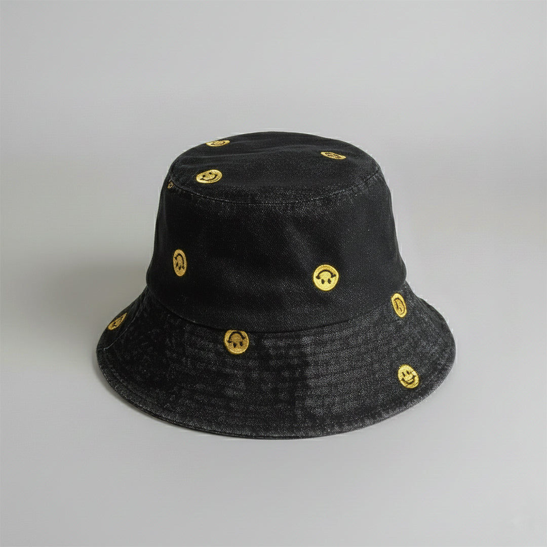 Denim Smile Bucket Hat