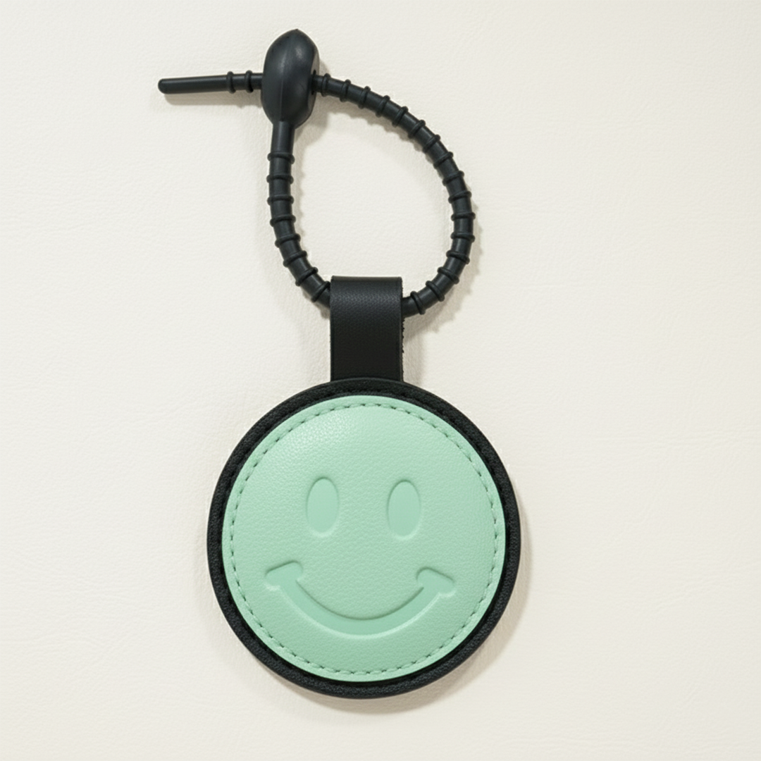 Leather Smile Keychain