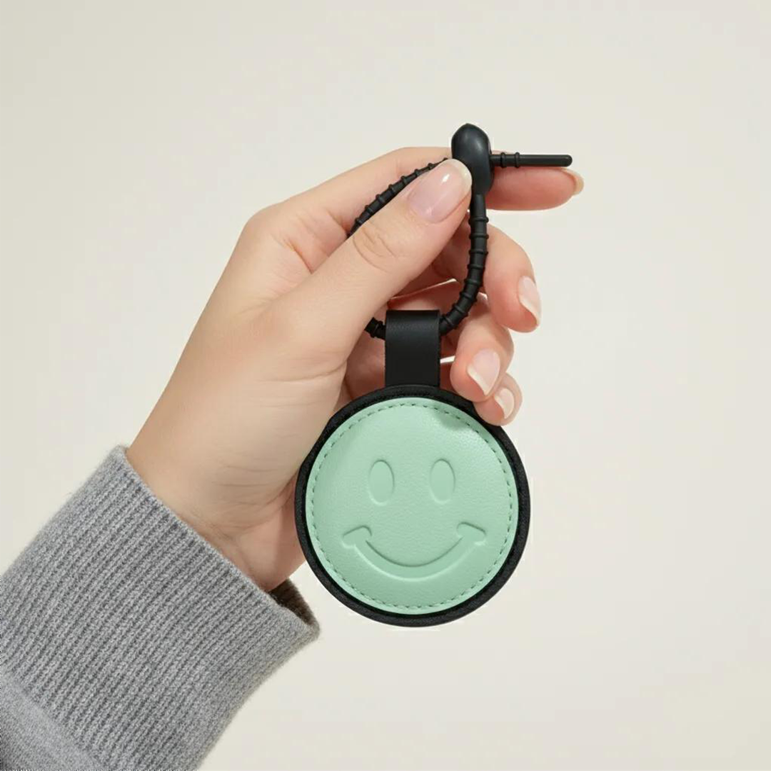 Leather Smile Keychain