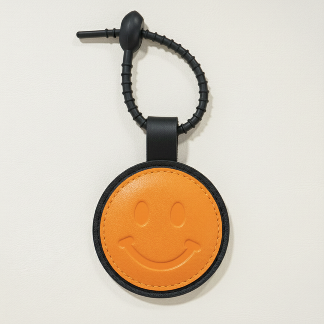 Leather Smile Keychain