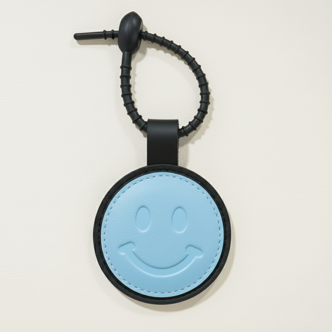 Leather Smile Keychain
