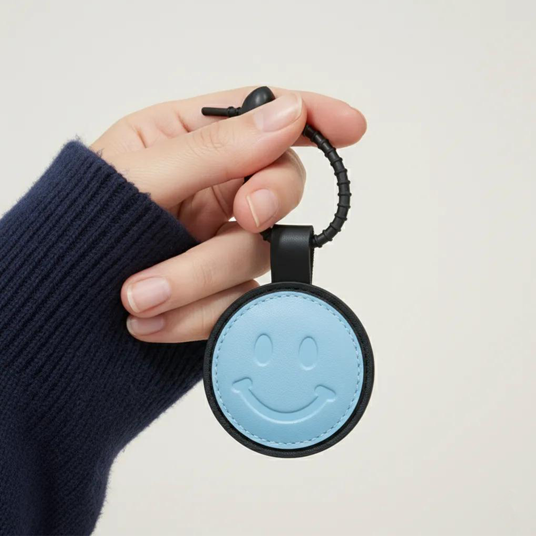 Leather Smile Keychain