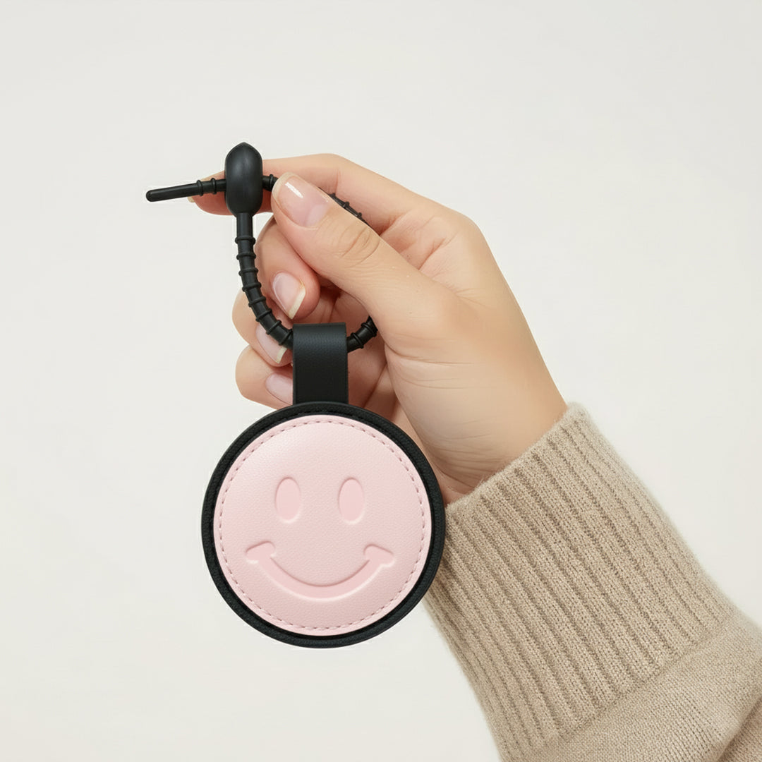 Leather Smile Keychain