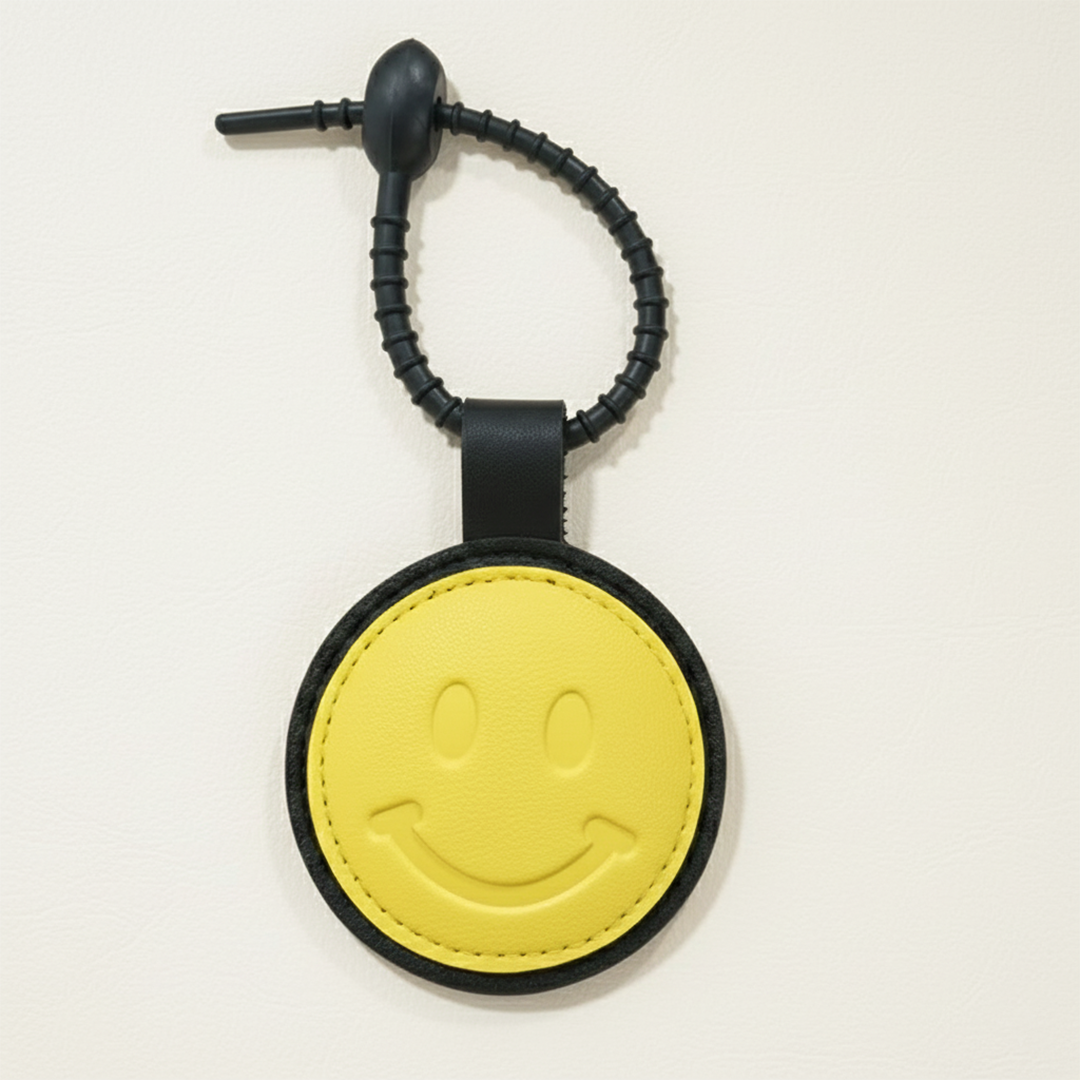 Leather Smile Keychain