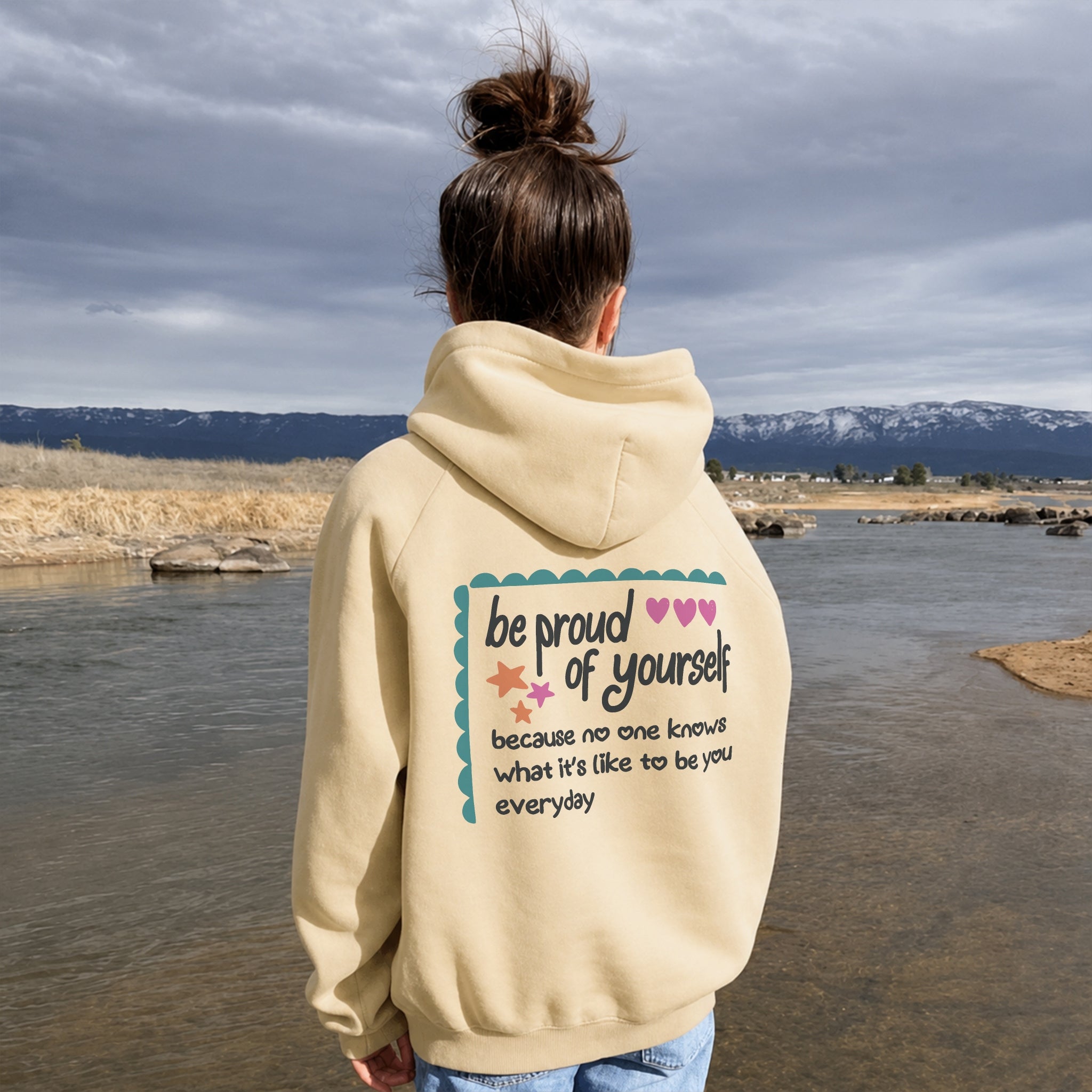 Be Proud Hoodie - Warm Sand back