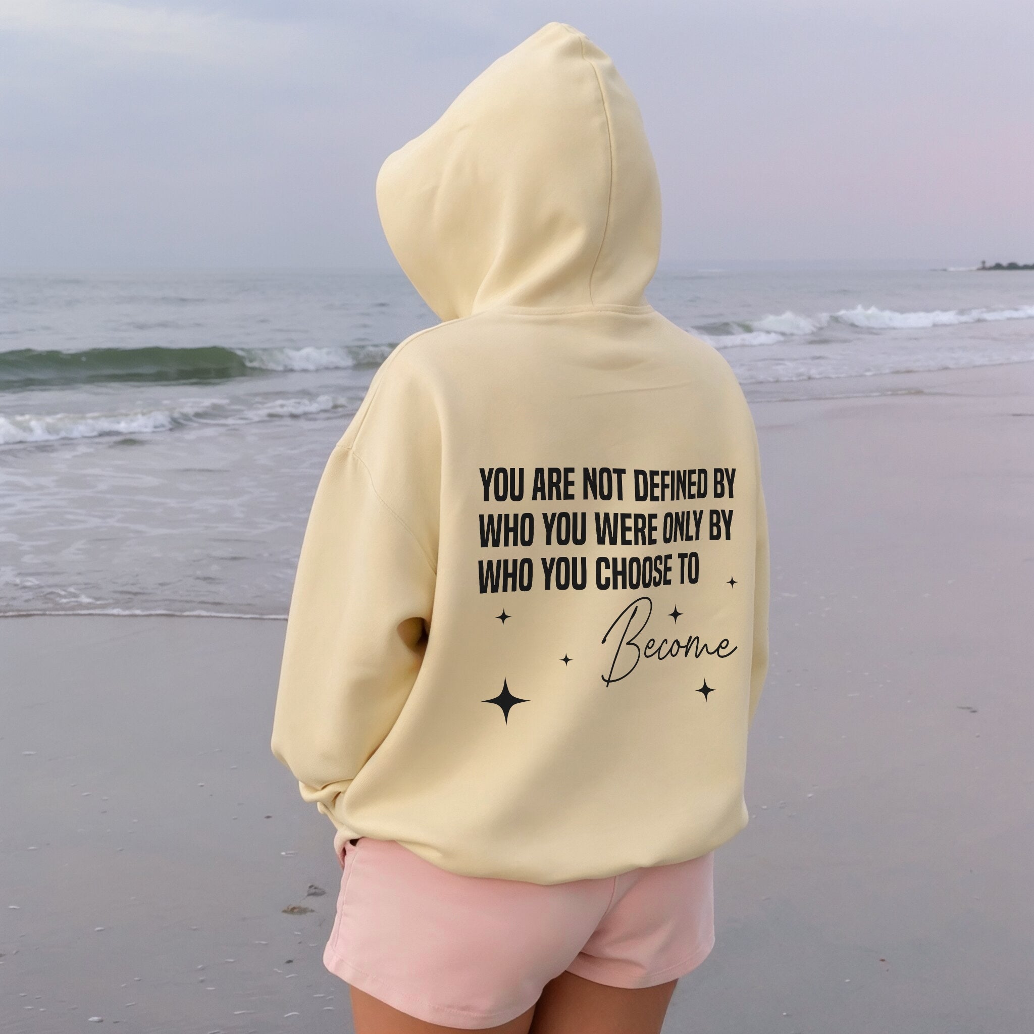 Rewrite Hoodie - Warm Sand Back