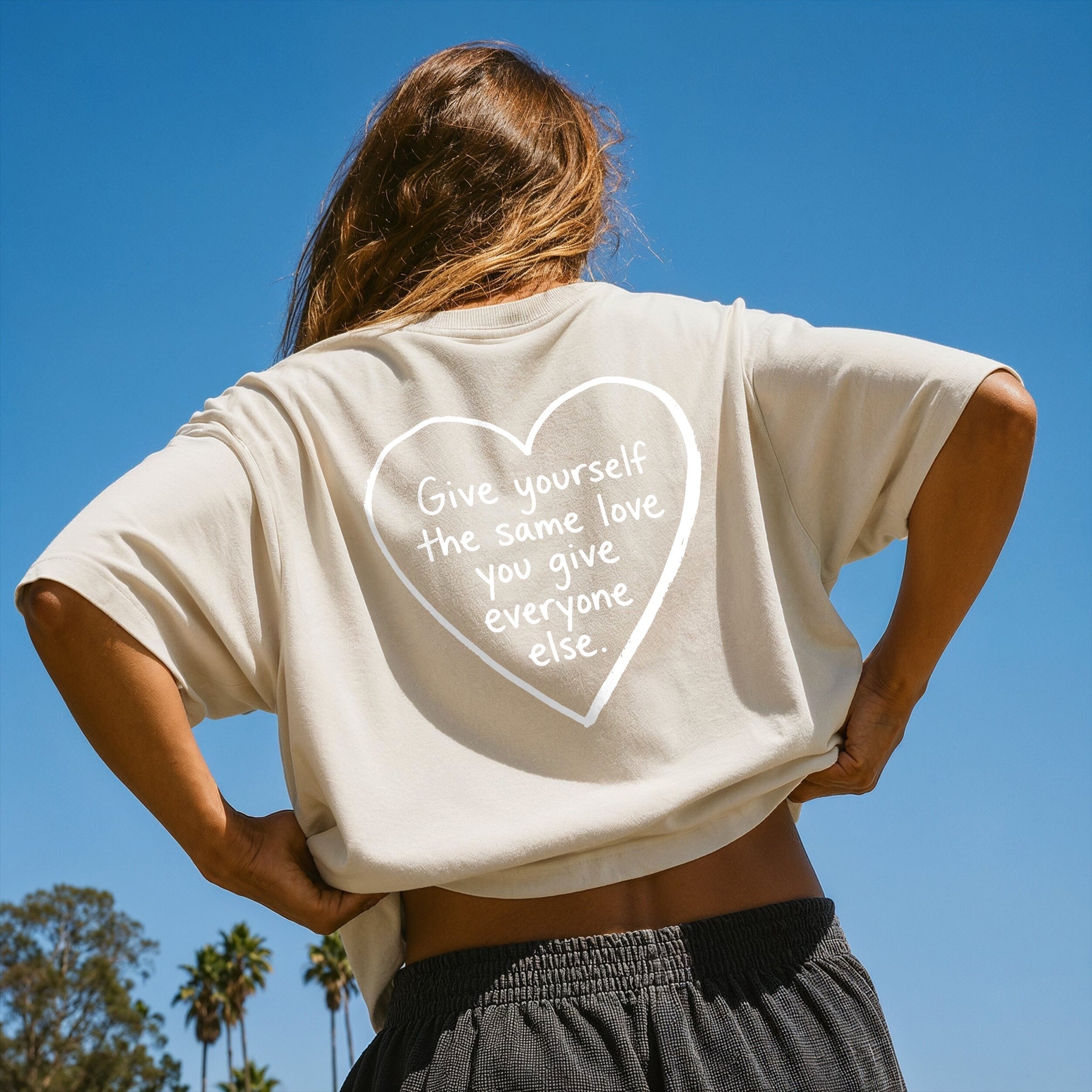Spread Love Tee - Warm Sand Back