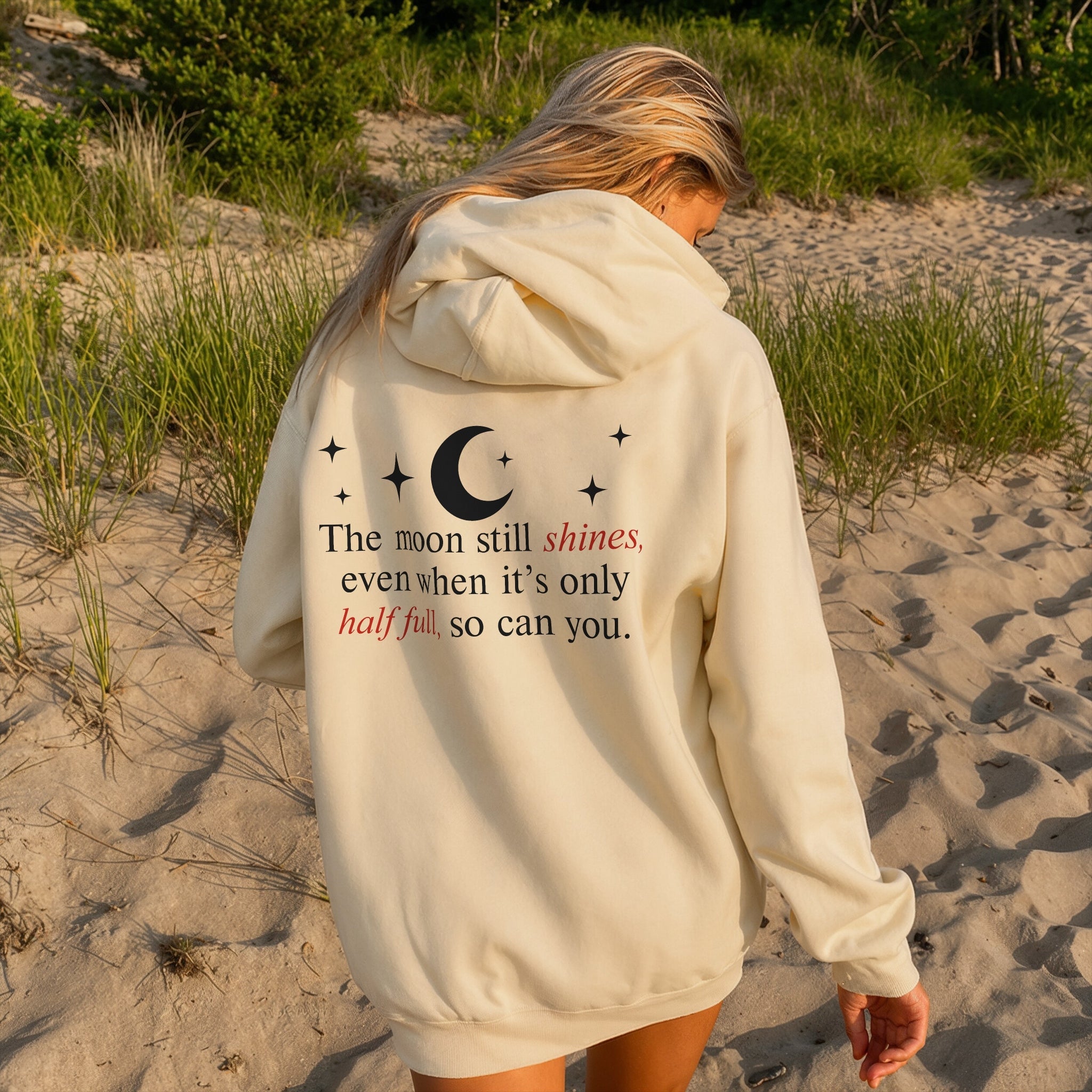 Still Shines Hoodie - Warm Sand Back
