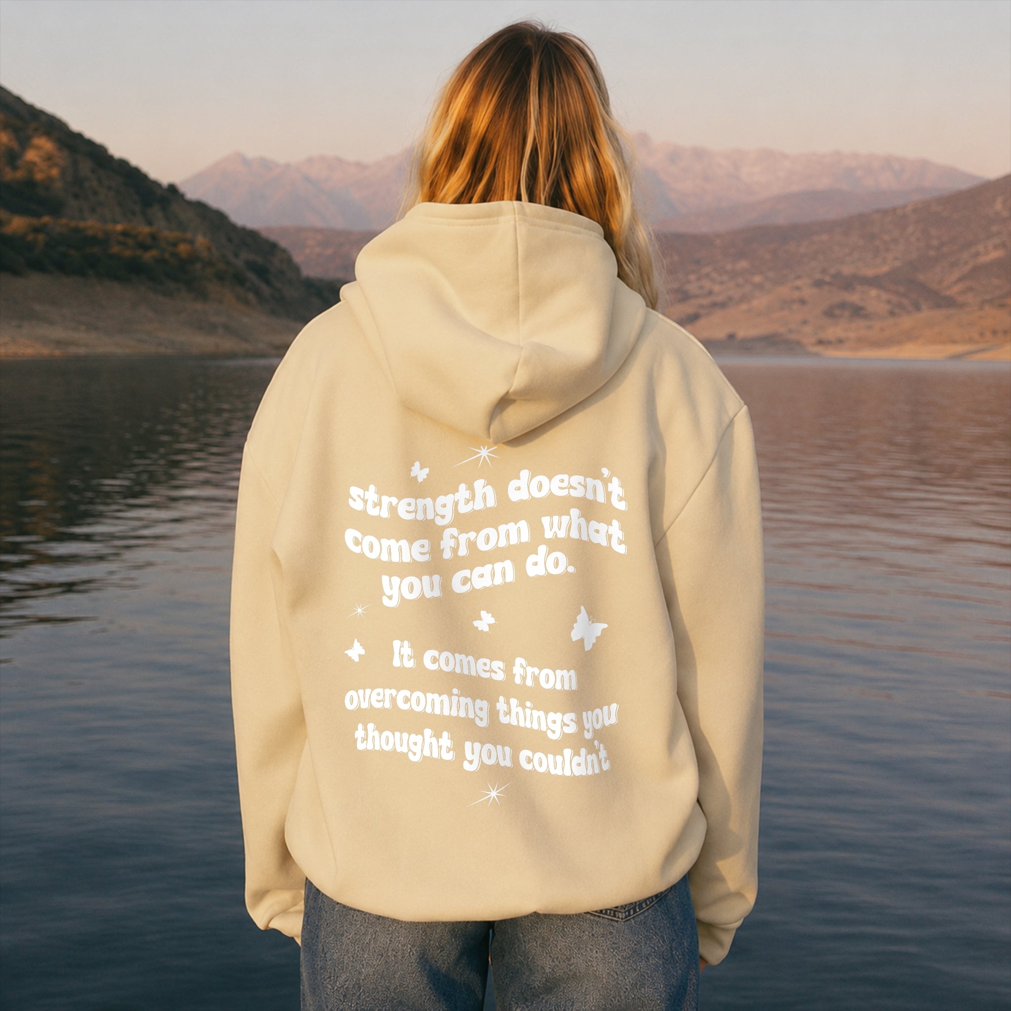 Warr;or Hoodie - Warm Sand back
