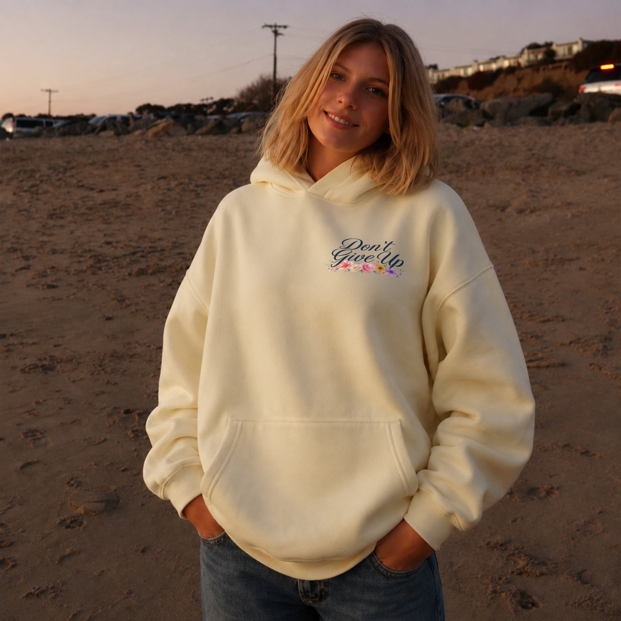 How Far You've Come Hoodie - Warm Sand front
