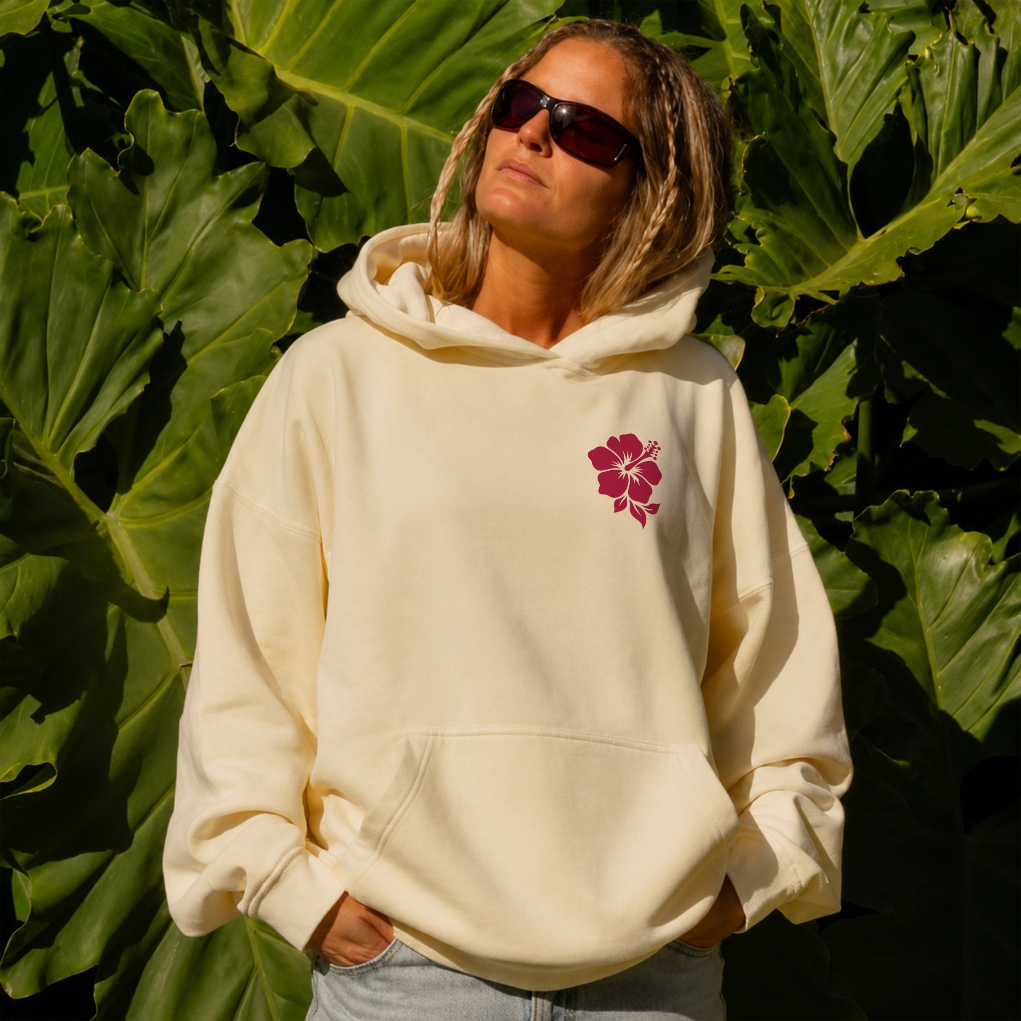Never Too Much Always Enough Hoodie - Warm Sand front