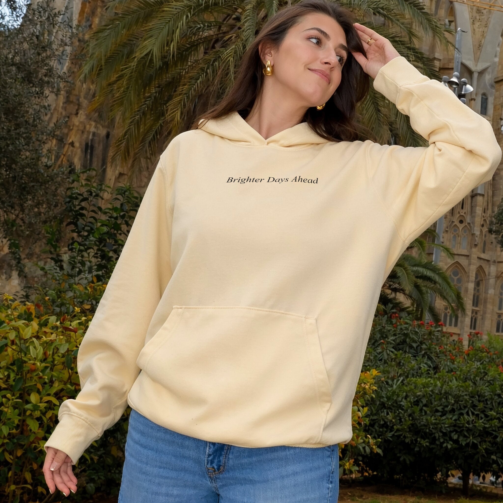Light Returns Hoodie - Warm Sand Front