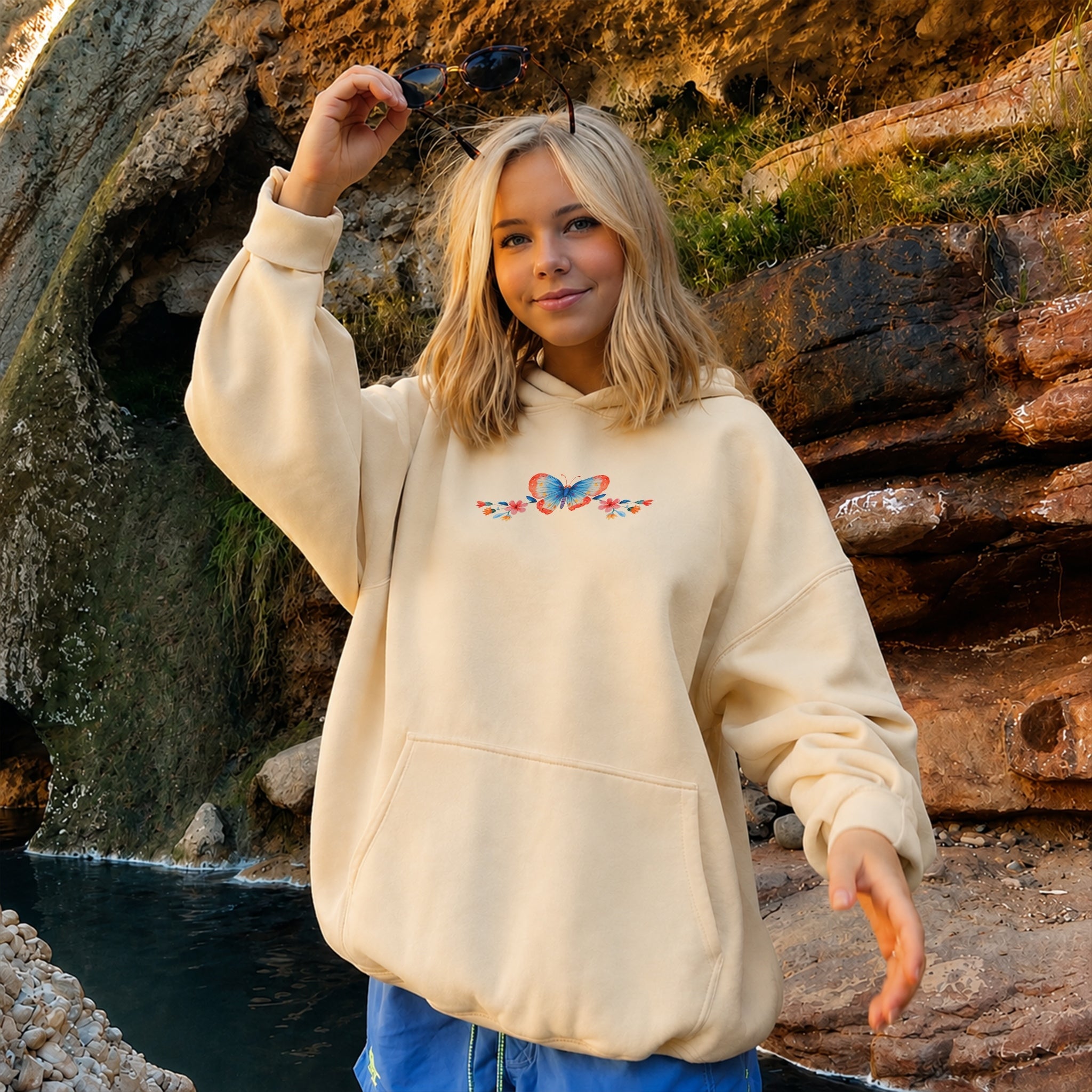 Unseen Strength Hoodie - Warm Sand front