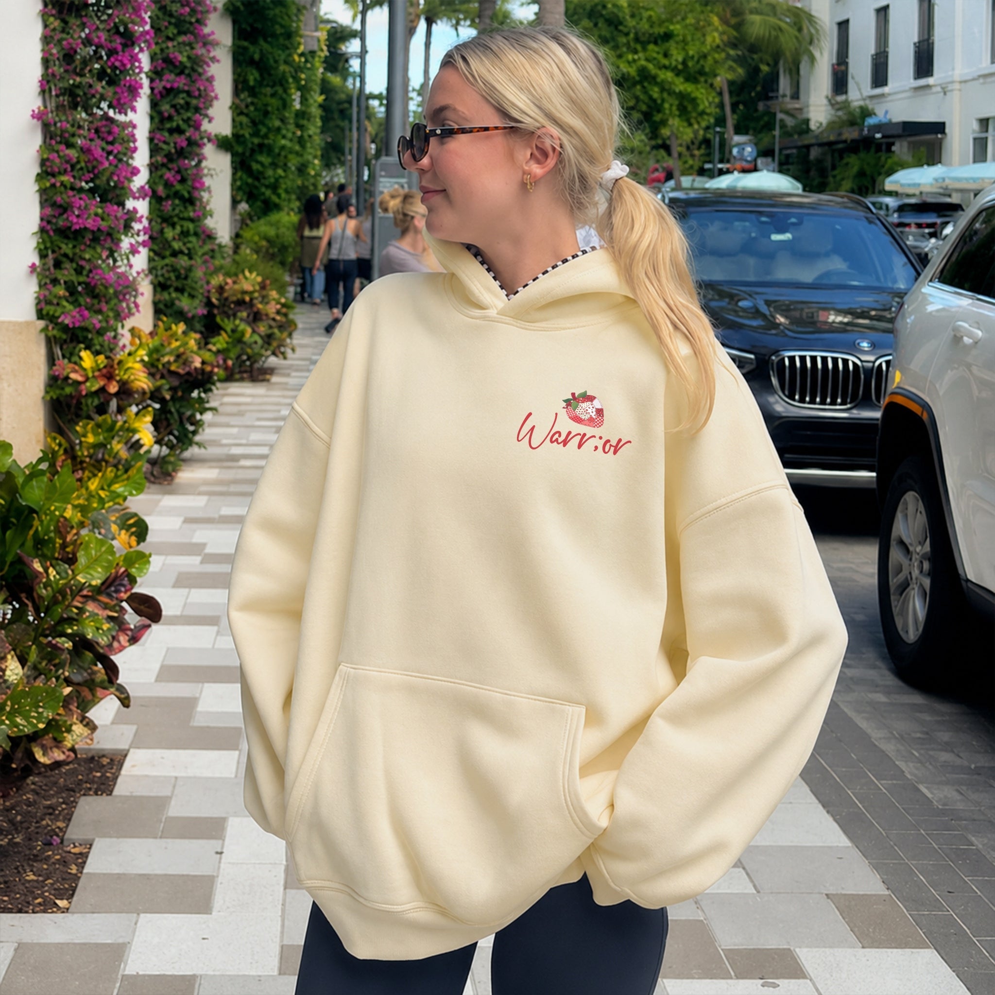 Stronger Than You Know Hoodie - Warm Sand front