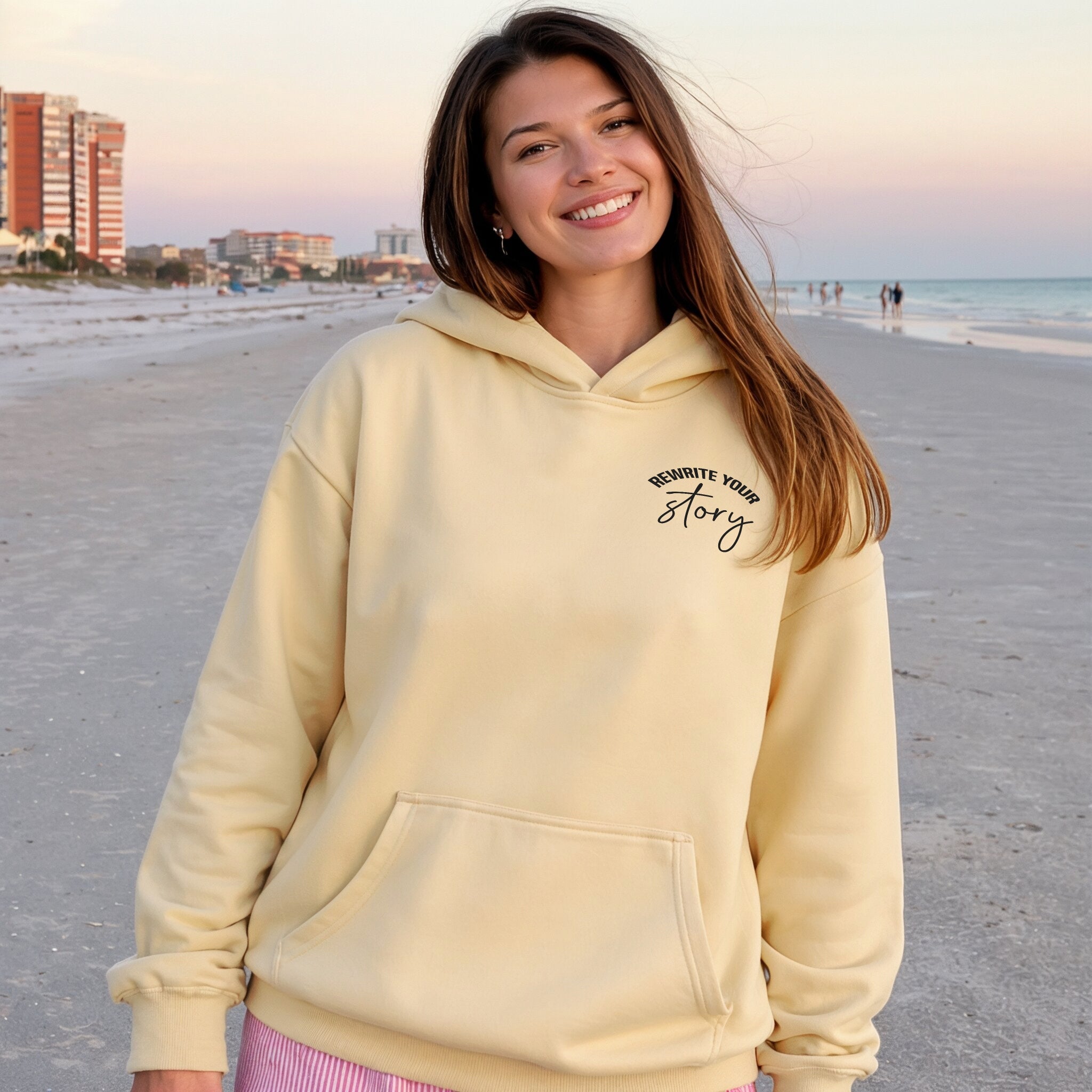 Rewrite Hoodie - Warm Sand Front