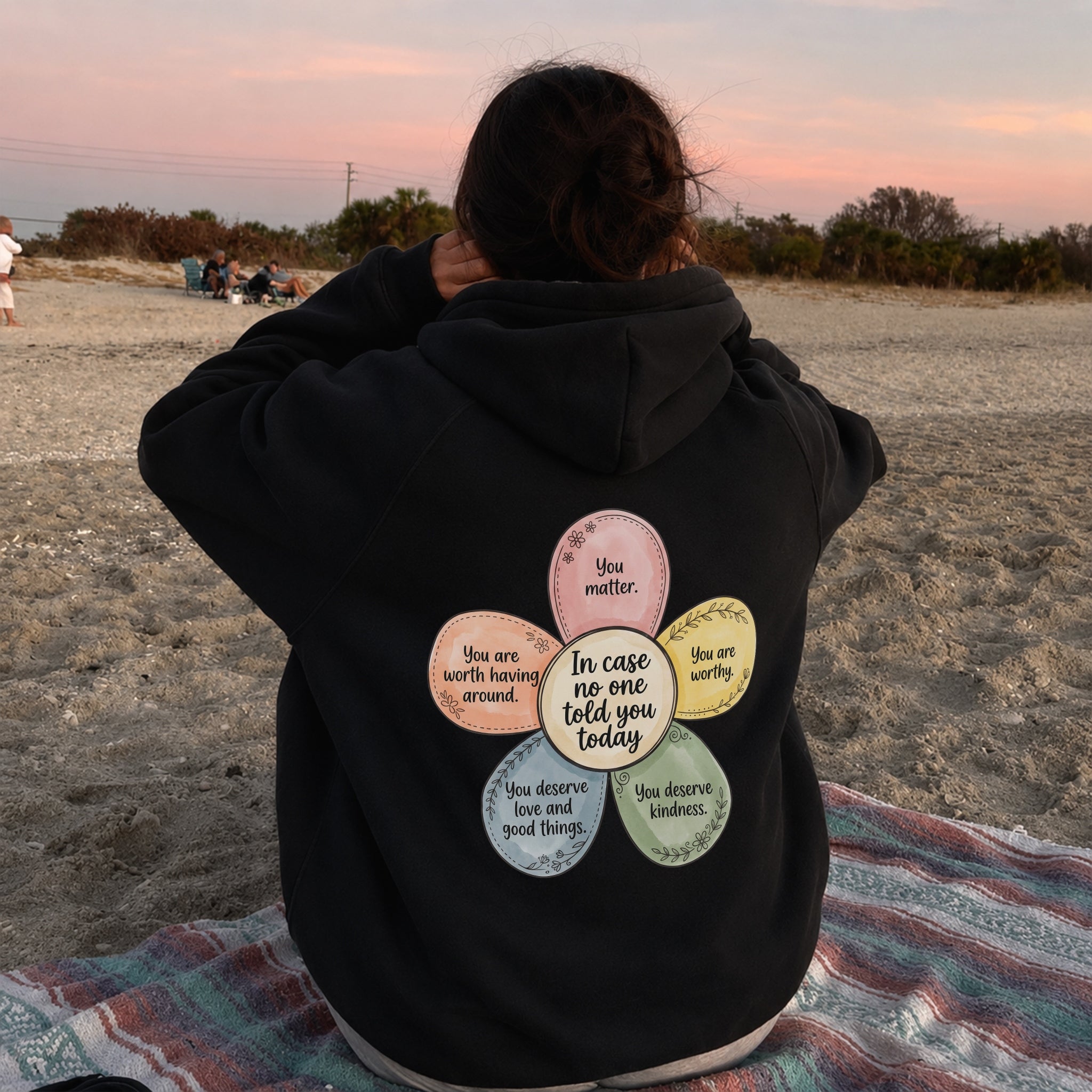 Kind Reminder Hoodie - Black back
