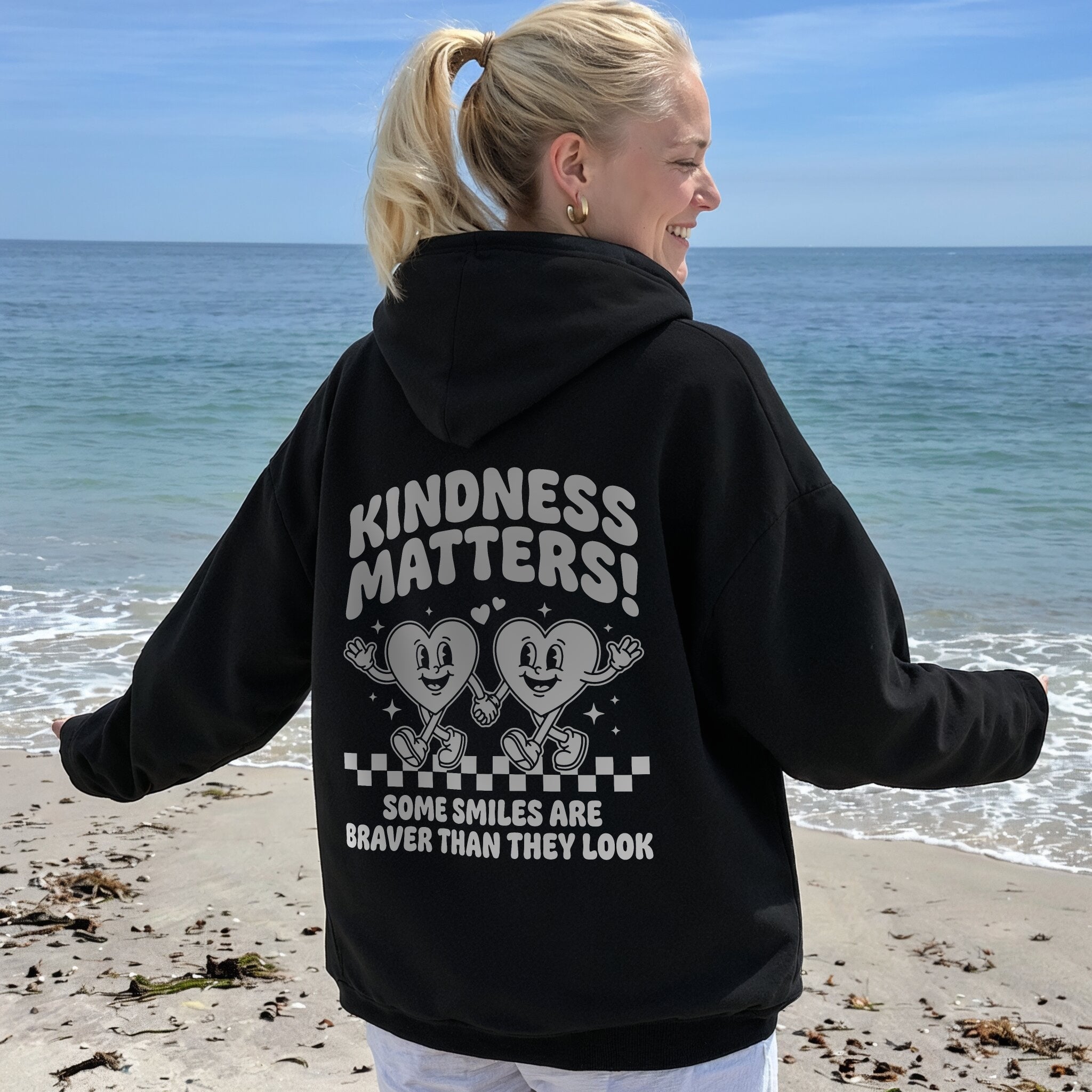 Kindness Matters Hoodie - Black Back