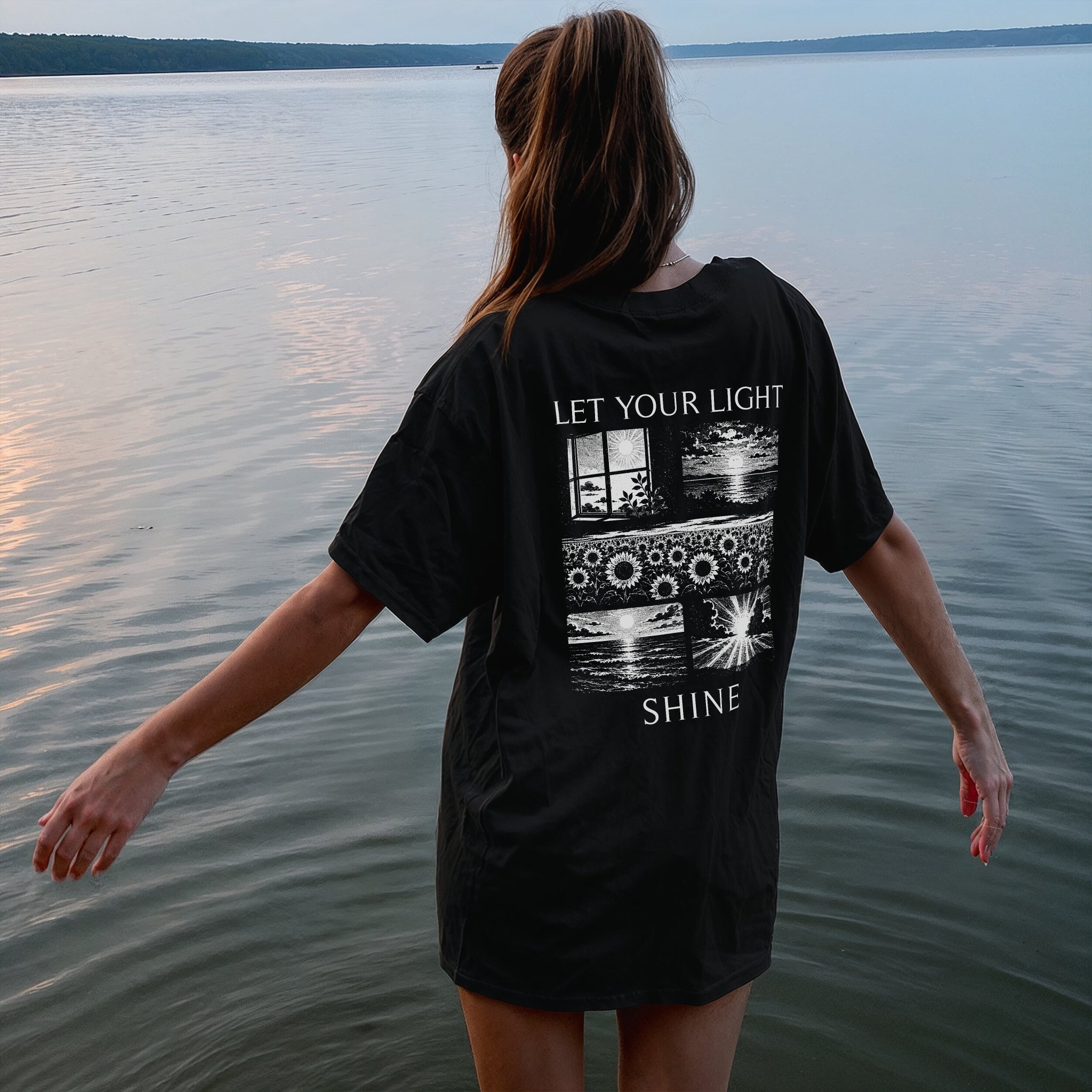 Let It Shine Tee - Black Back