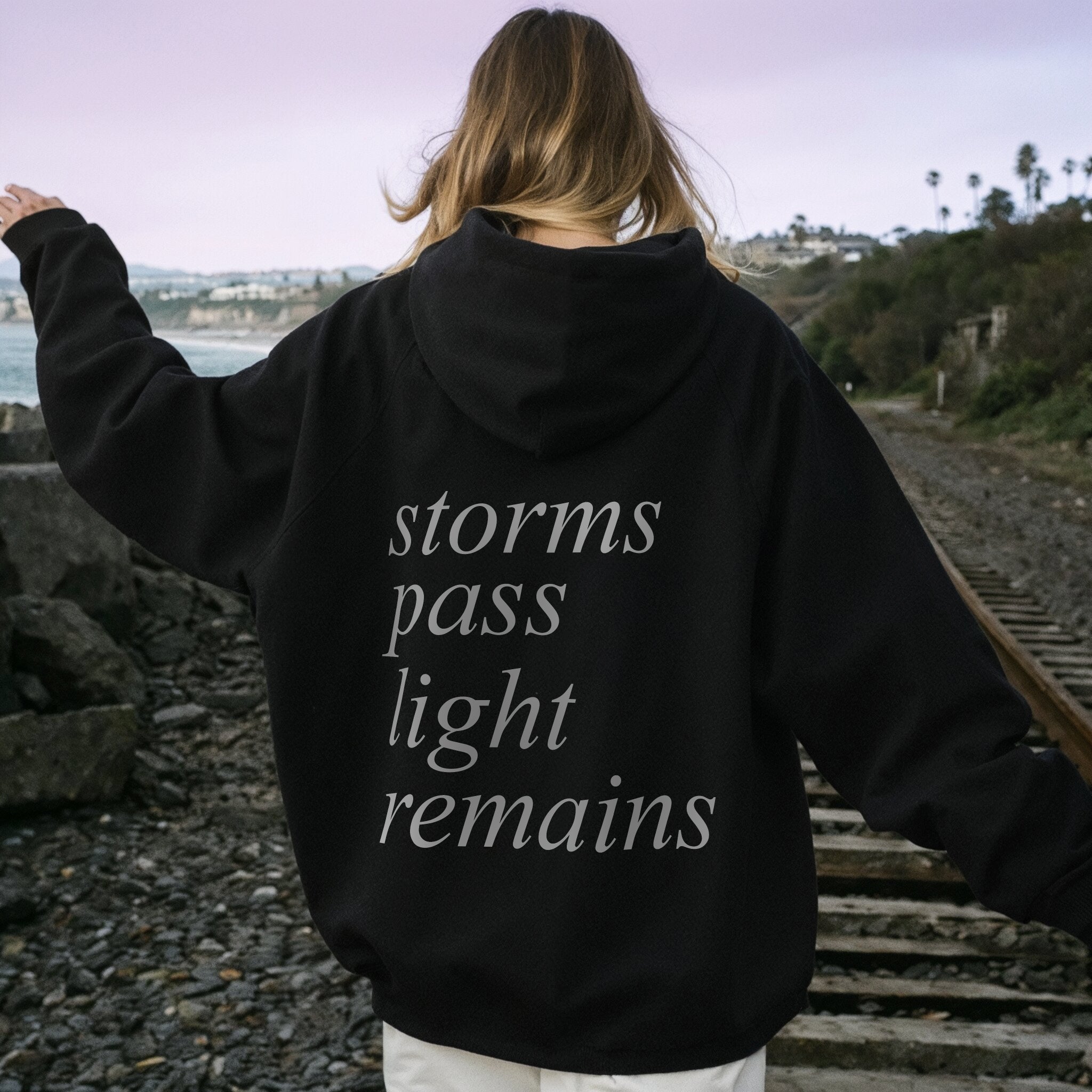 Light Returns Hoodie - Black Back