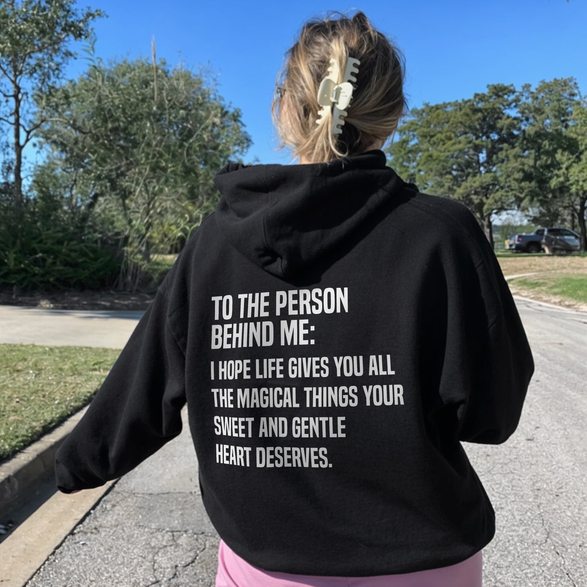 Behind You Hoodie - Black Back