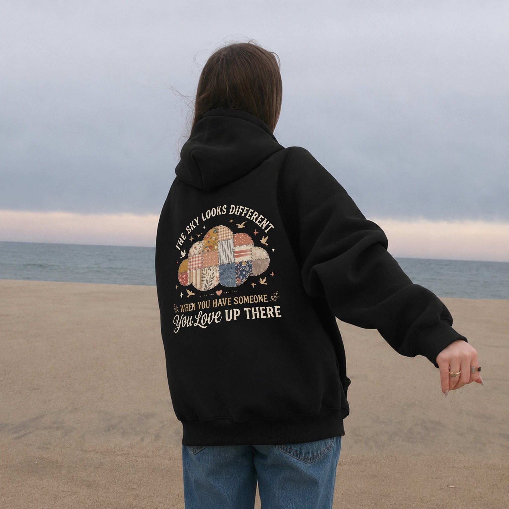 Someone Up There Hoodie - Black back