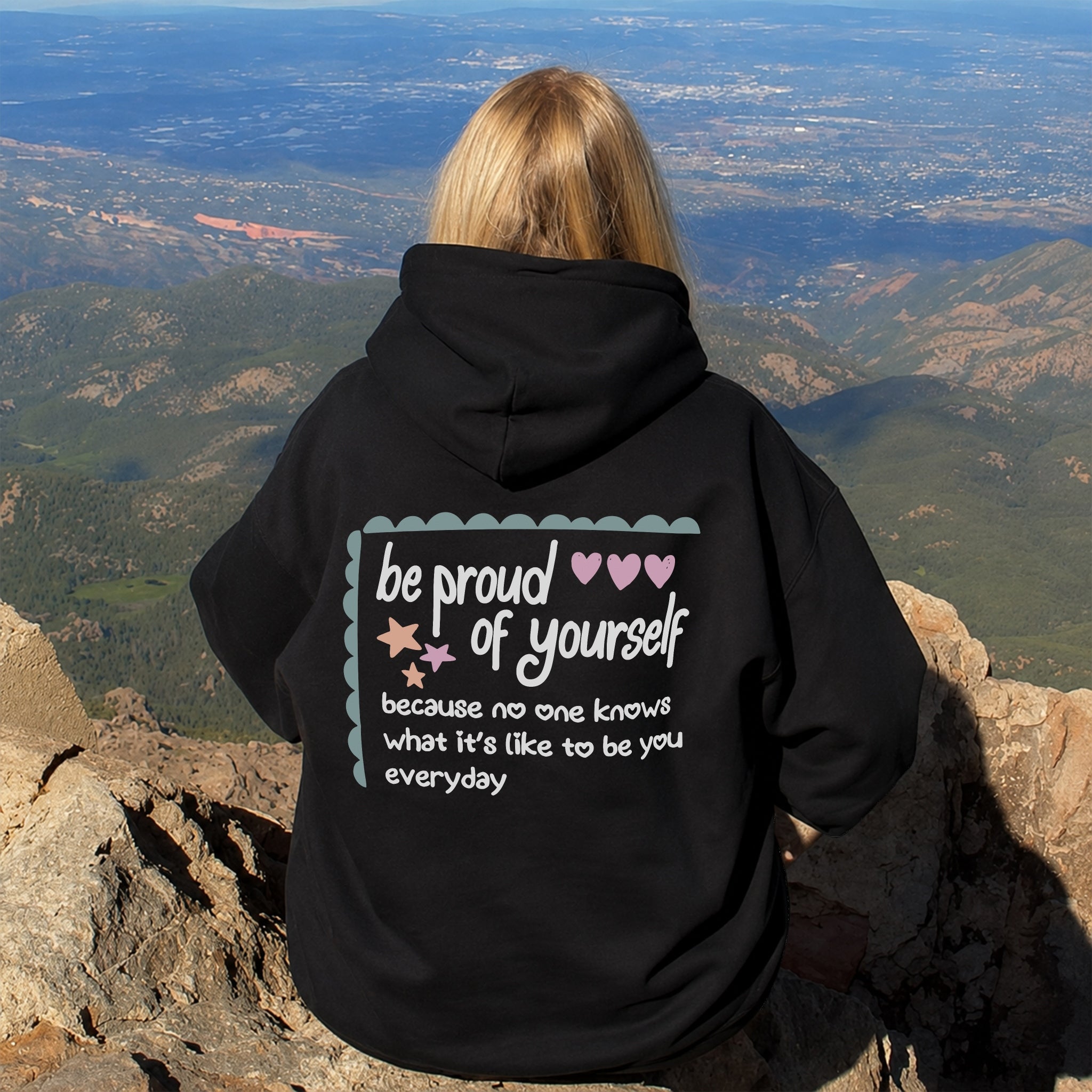 Be Proud Hoodie - Black back