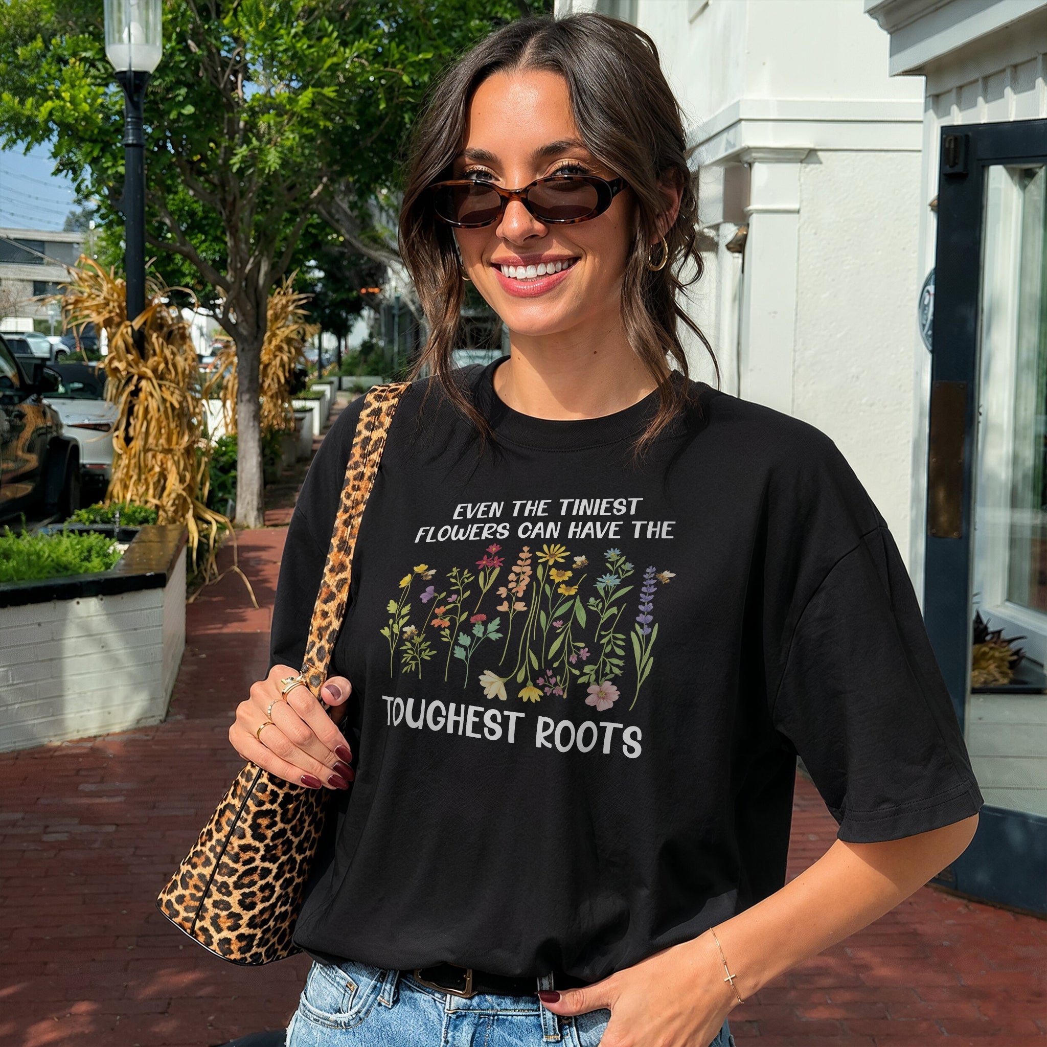 Tough Roots Tee - Black Front