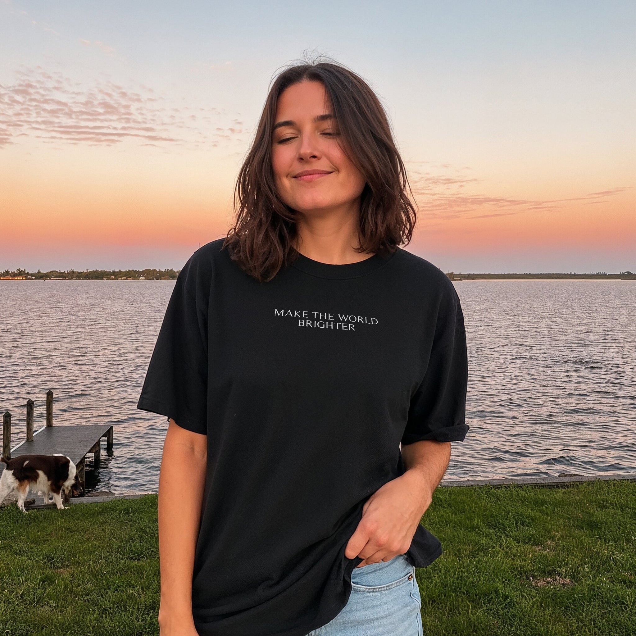 Let It Shine Tee - Black Front