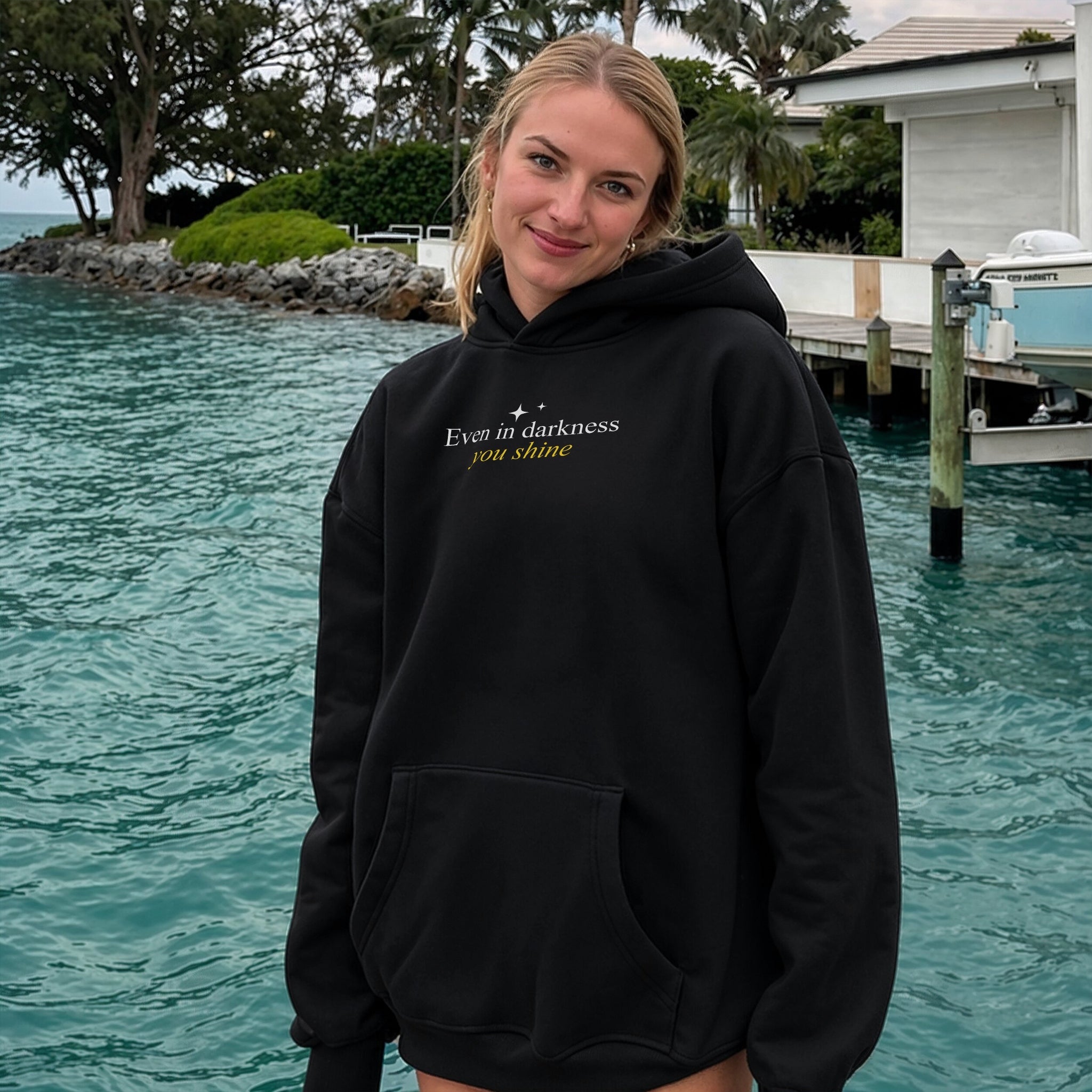 Still Shines Hoodie - Black Front