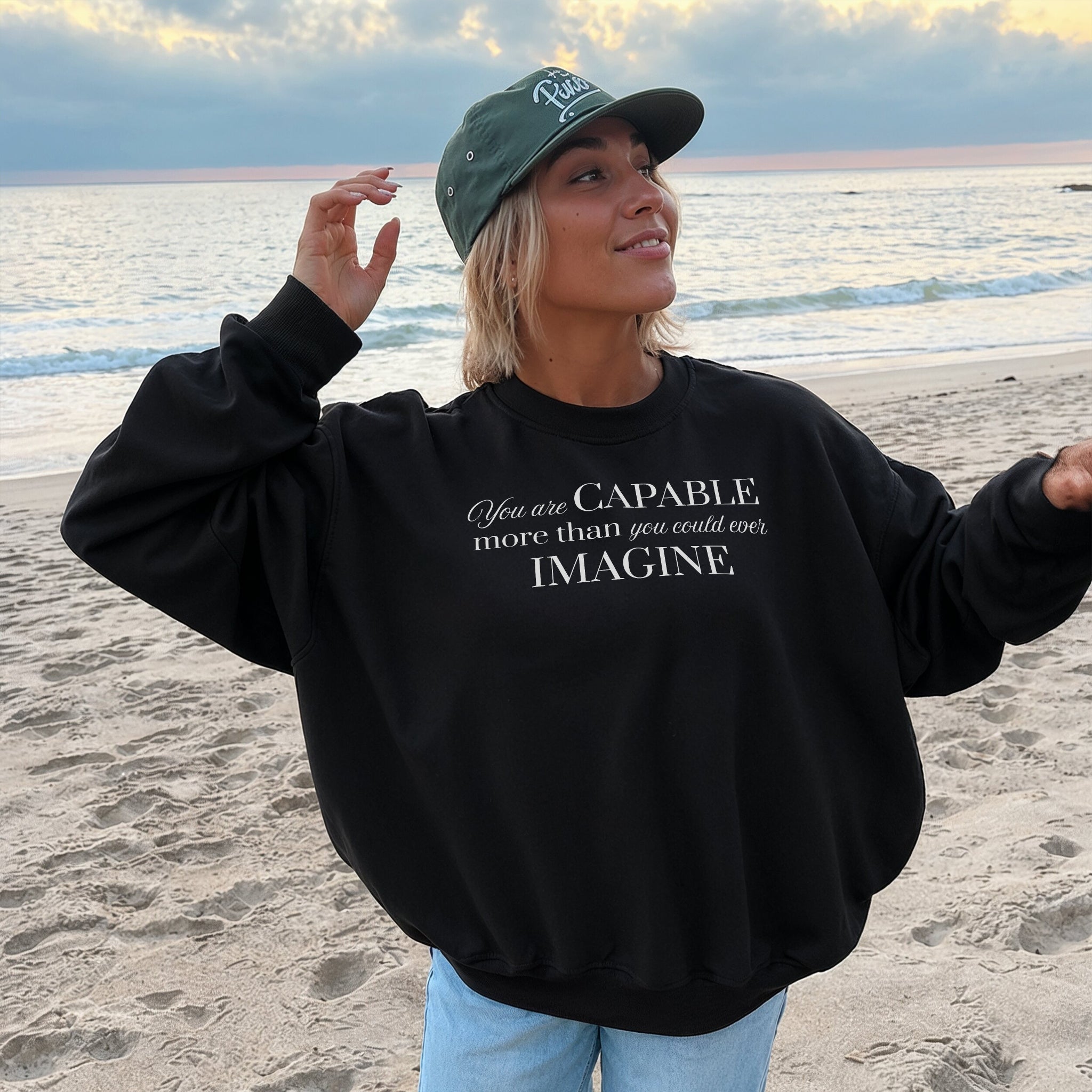 More Than You Know Sweater - Black Front