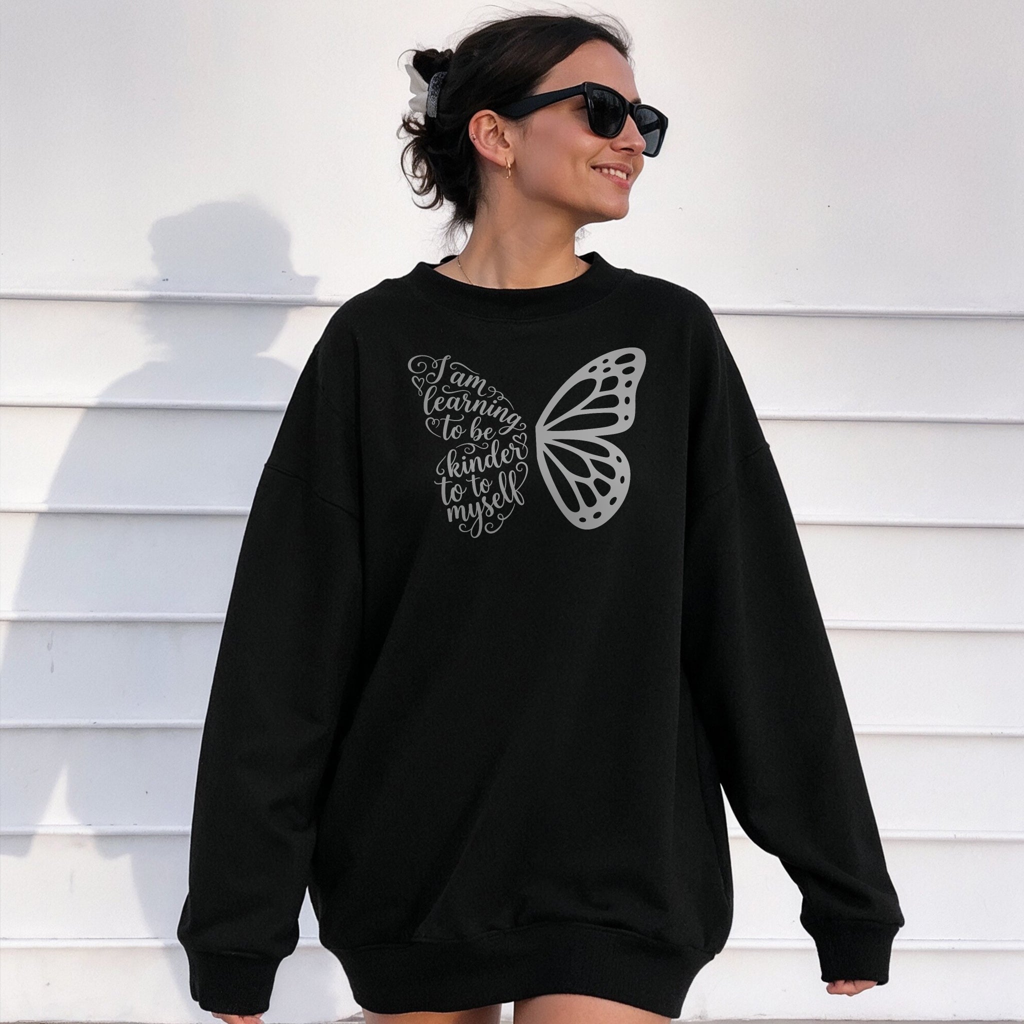 Kinder To Me Sweater - Black Front