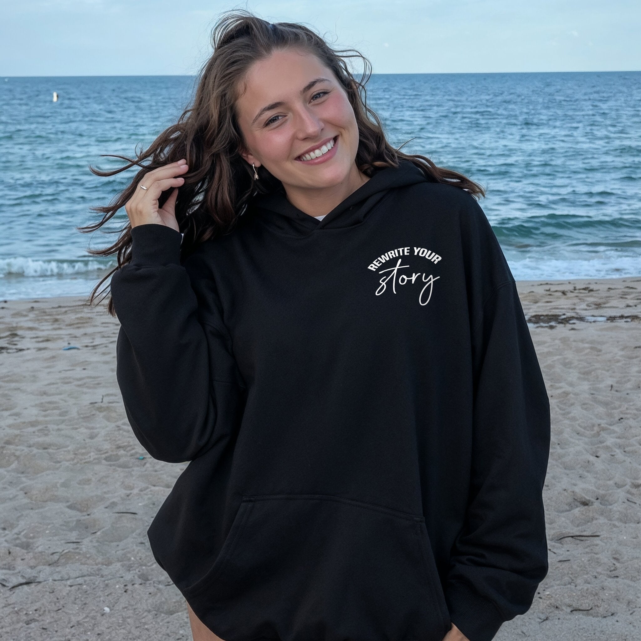 Rewrite Hoodie - Black Front