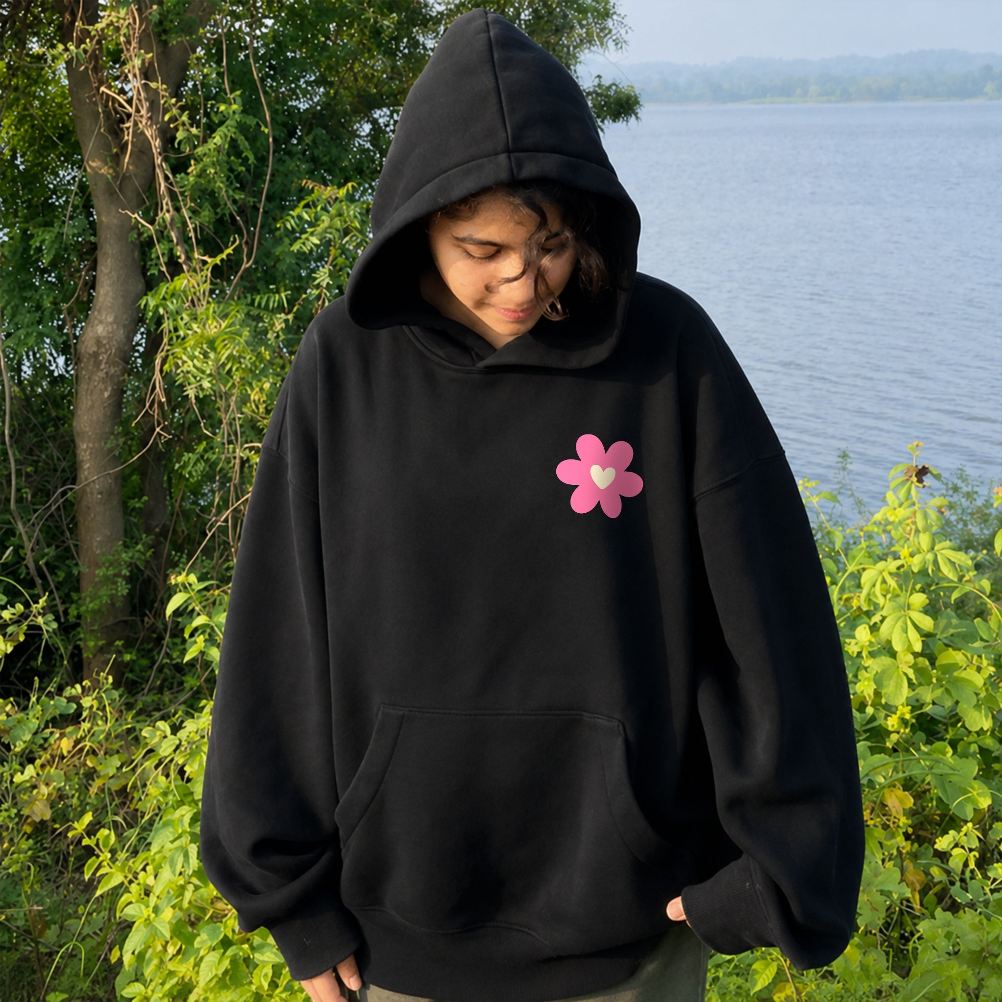 Life Only Comes Around Once Hoodie - Black front