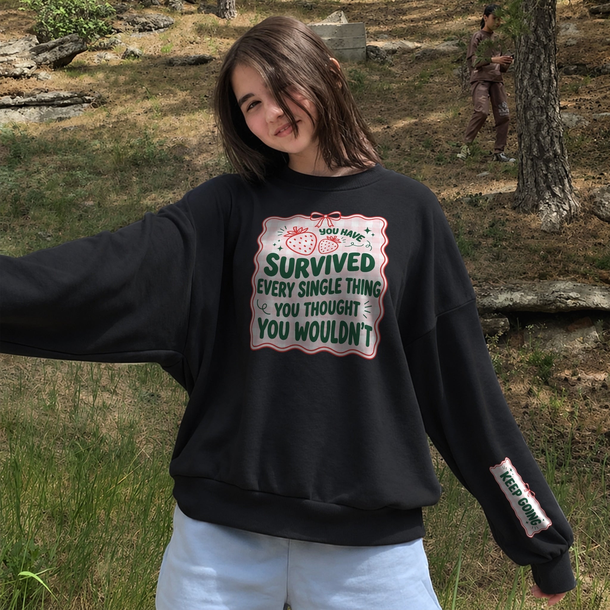 You Survived Sweater - Black front