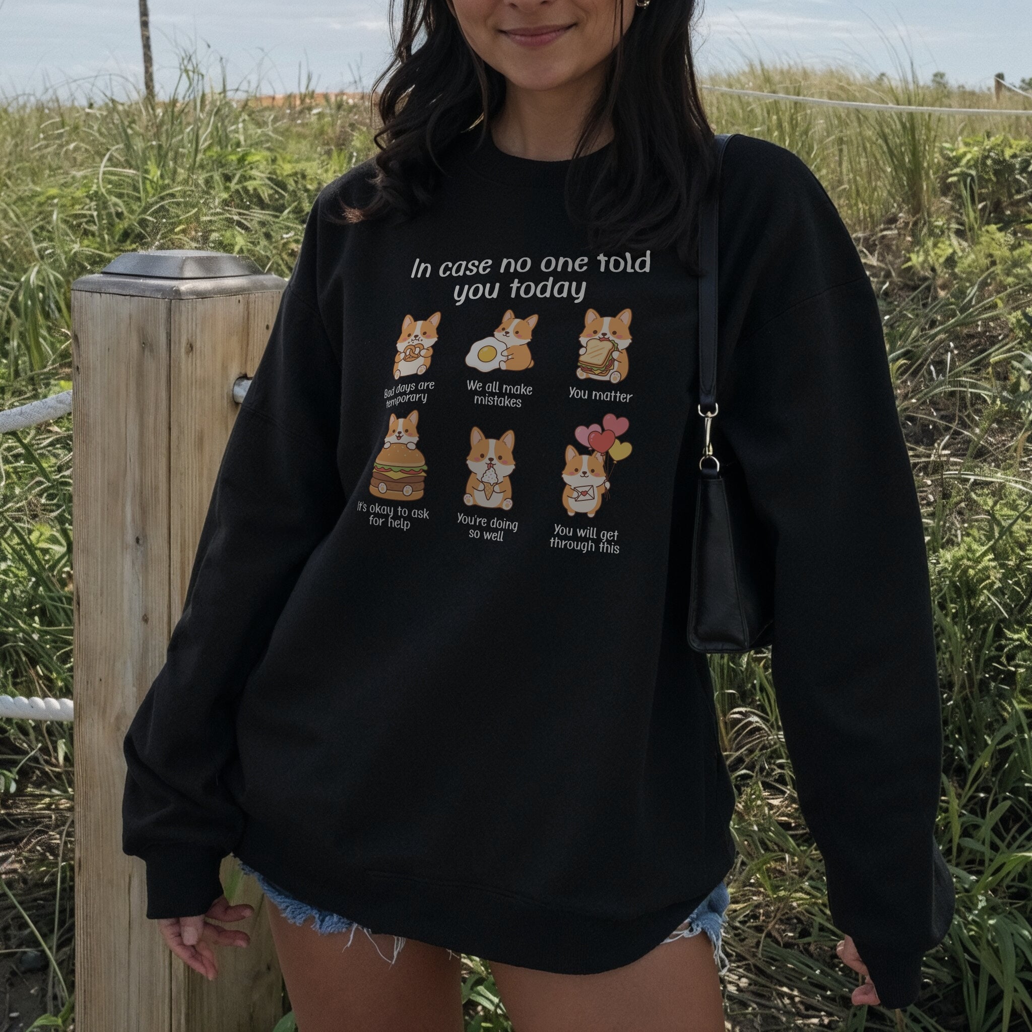 Just In Case Sweater - Black Front