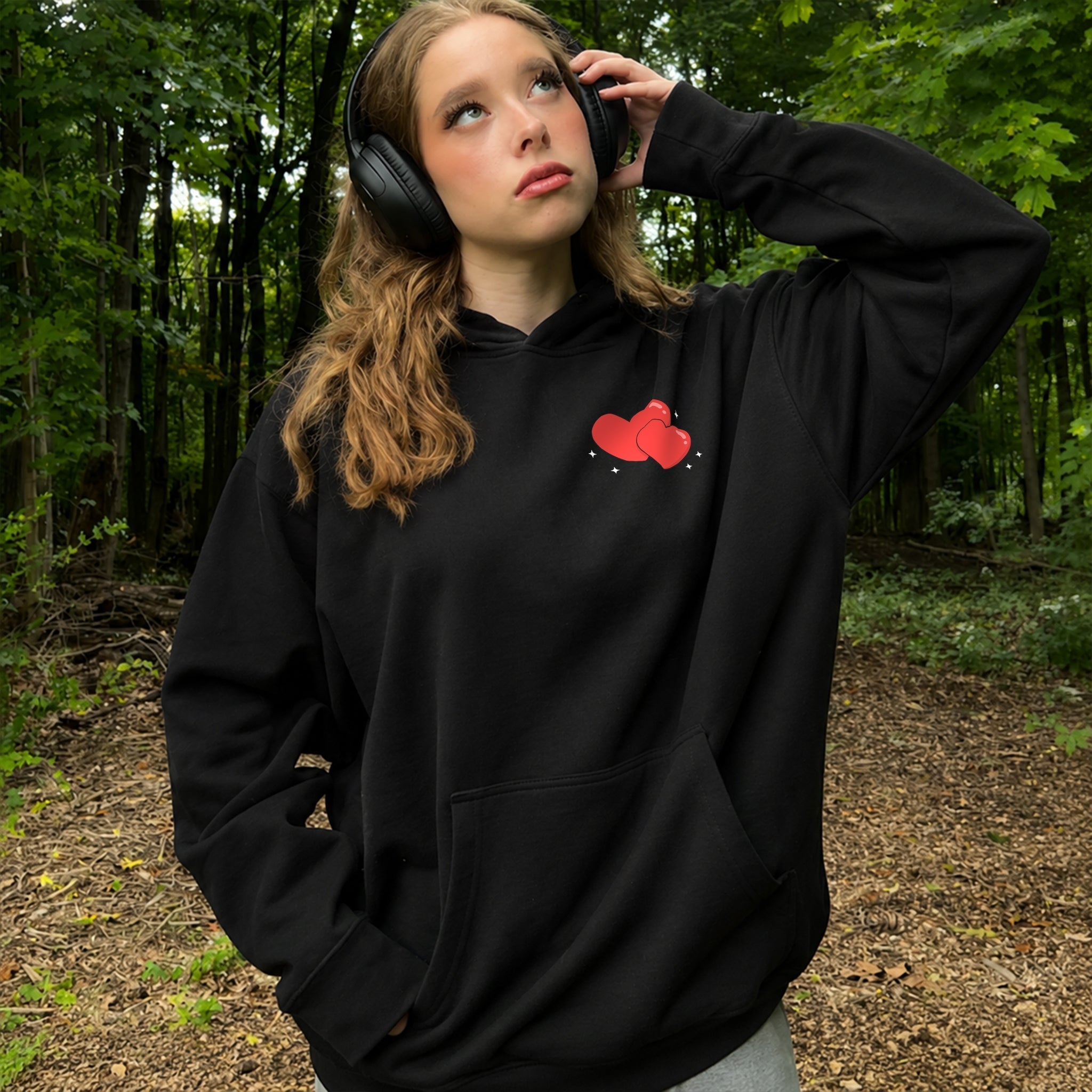 Feel Whatever Your Heart Needs Hoodie - Black front