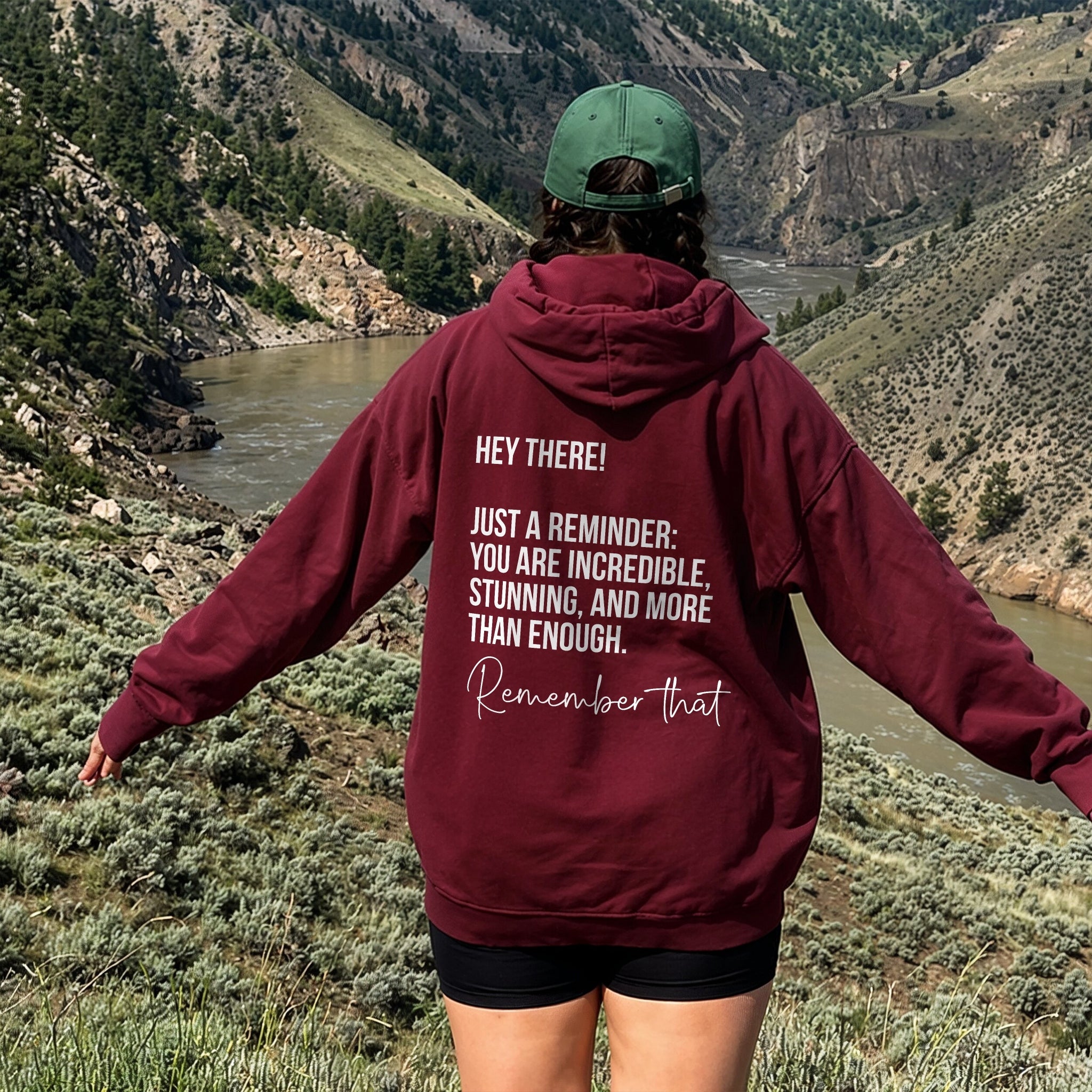 More Than Enough Hoodie - Burgundy Back