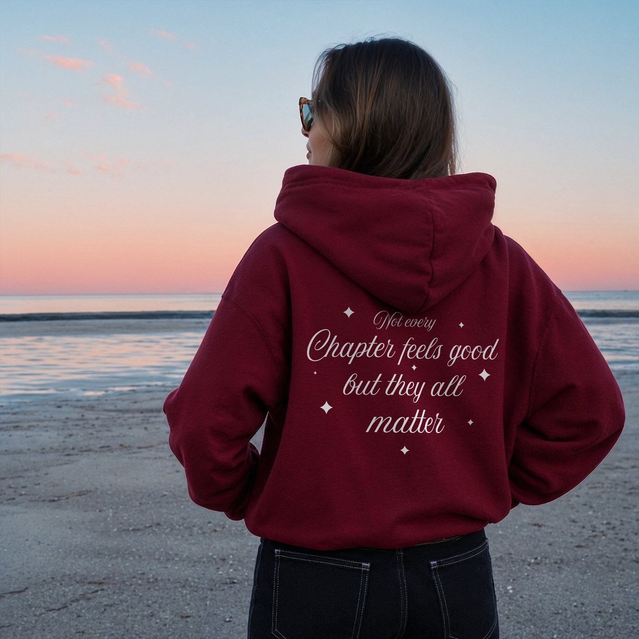 Next Chapter Hoodie - Burgundy Back