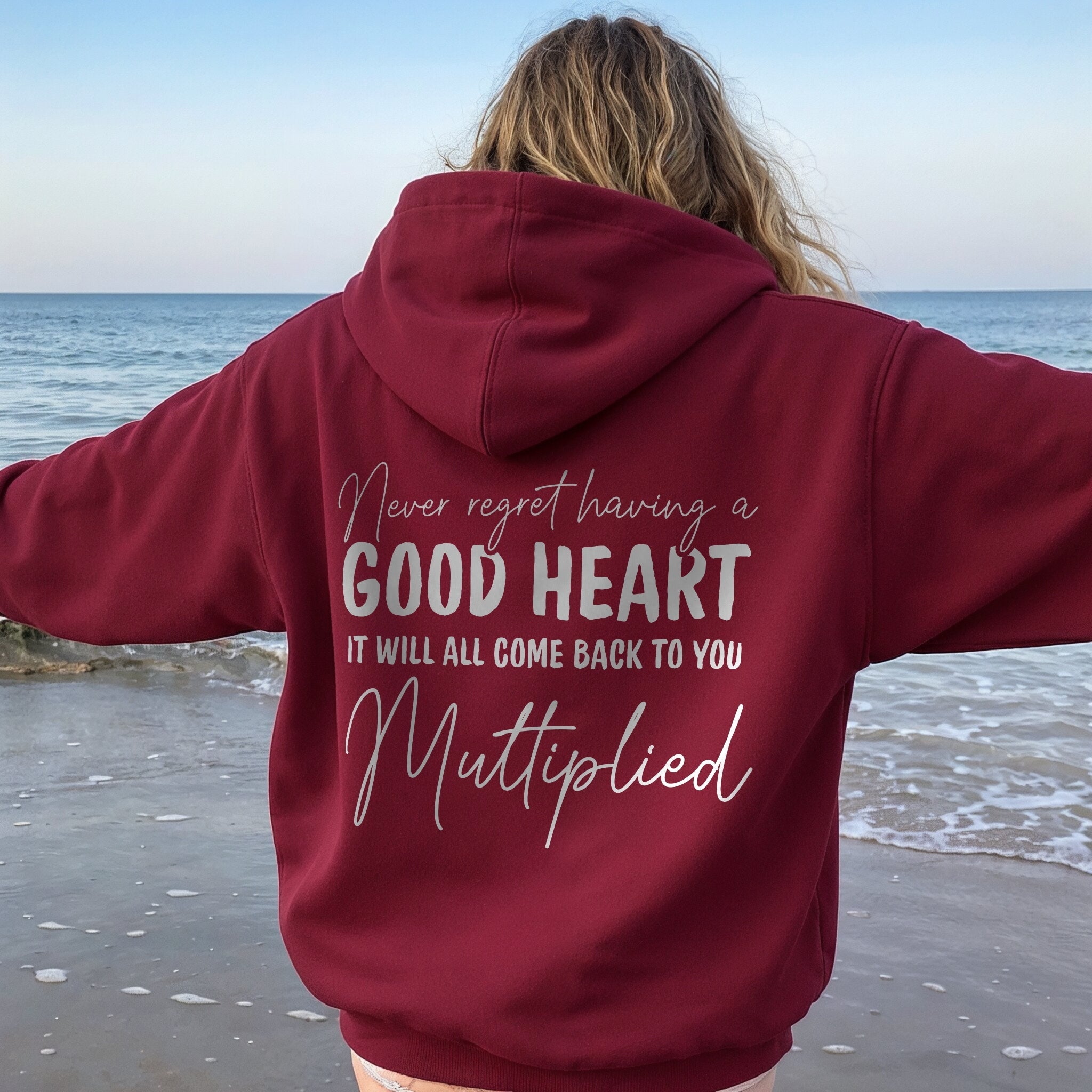 Be The Good Hoodie - Burgundy Back