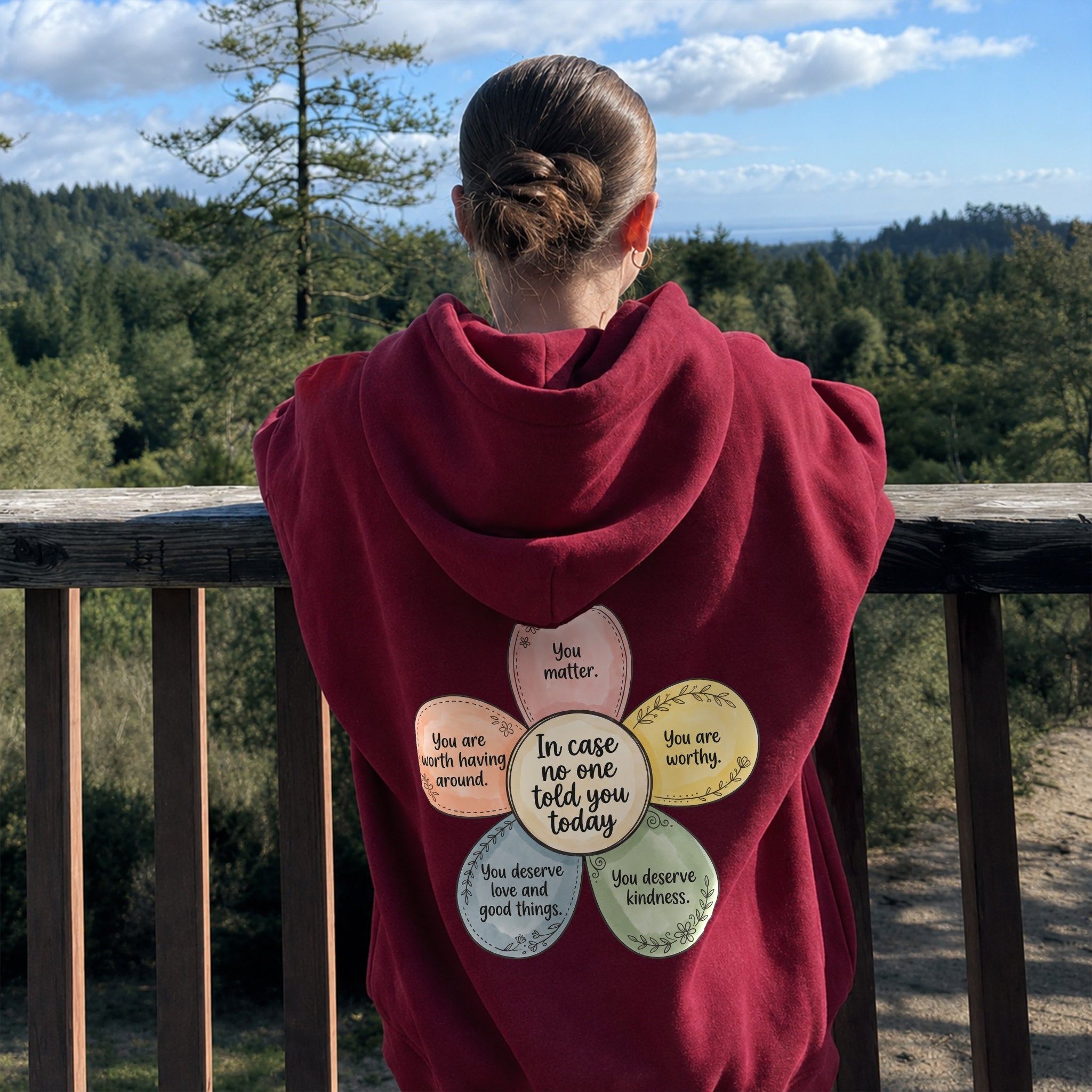 Kind Reminder Hoodie - Burgundy back