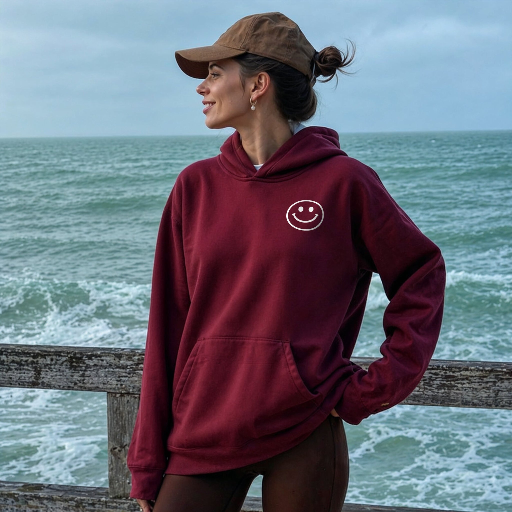 More Than Enough Hoodie - Burgundy Front