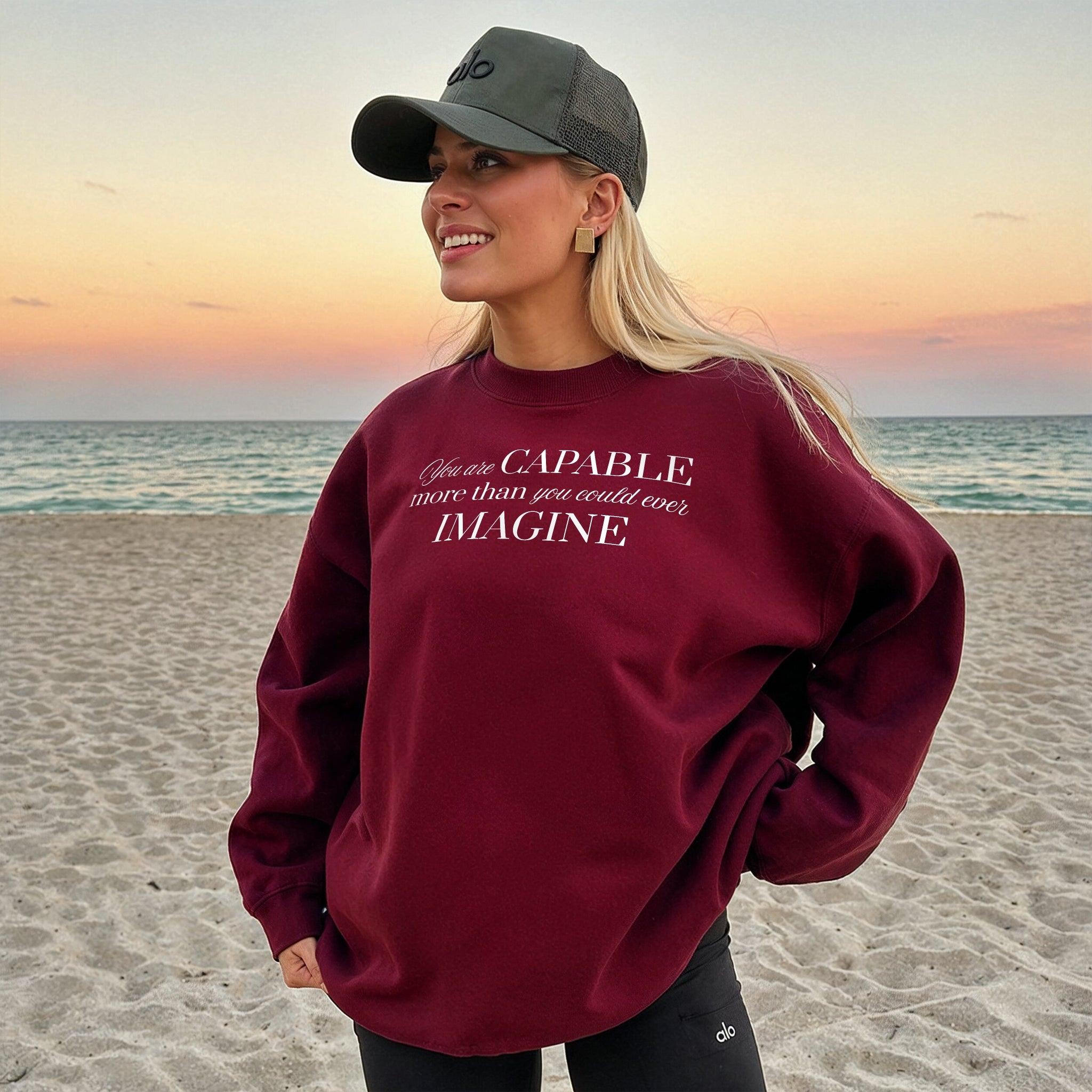 More Than You Know Sweater - Burgundy Front