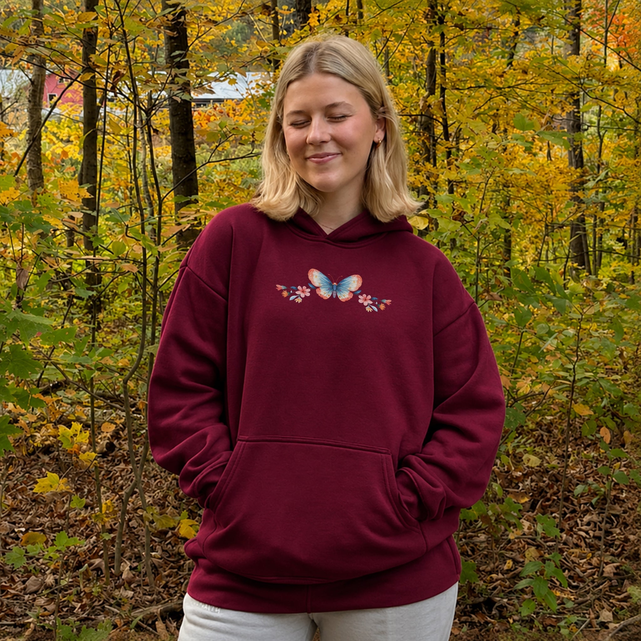 Unseen Strength Hoodie - Burgundy front