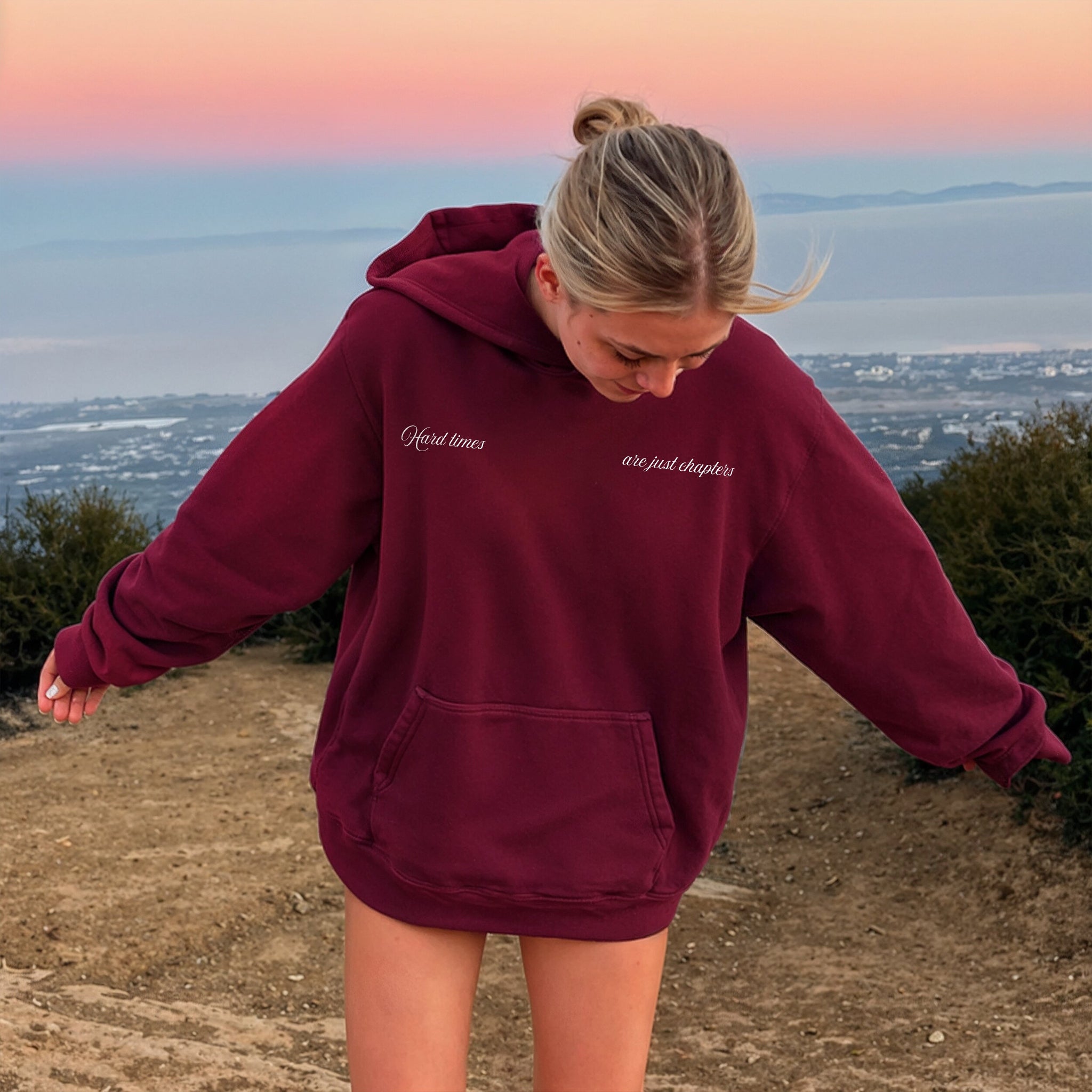 Next Chapter Hoodie - Burgundy Front