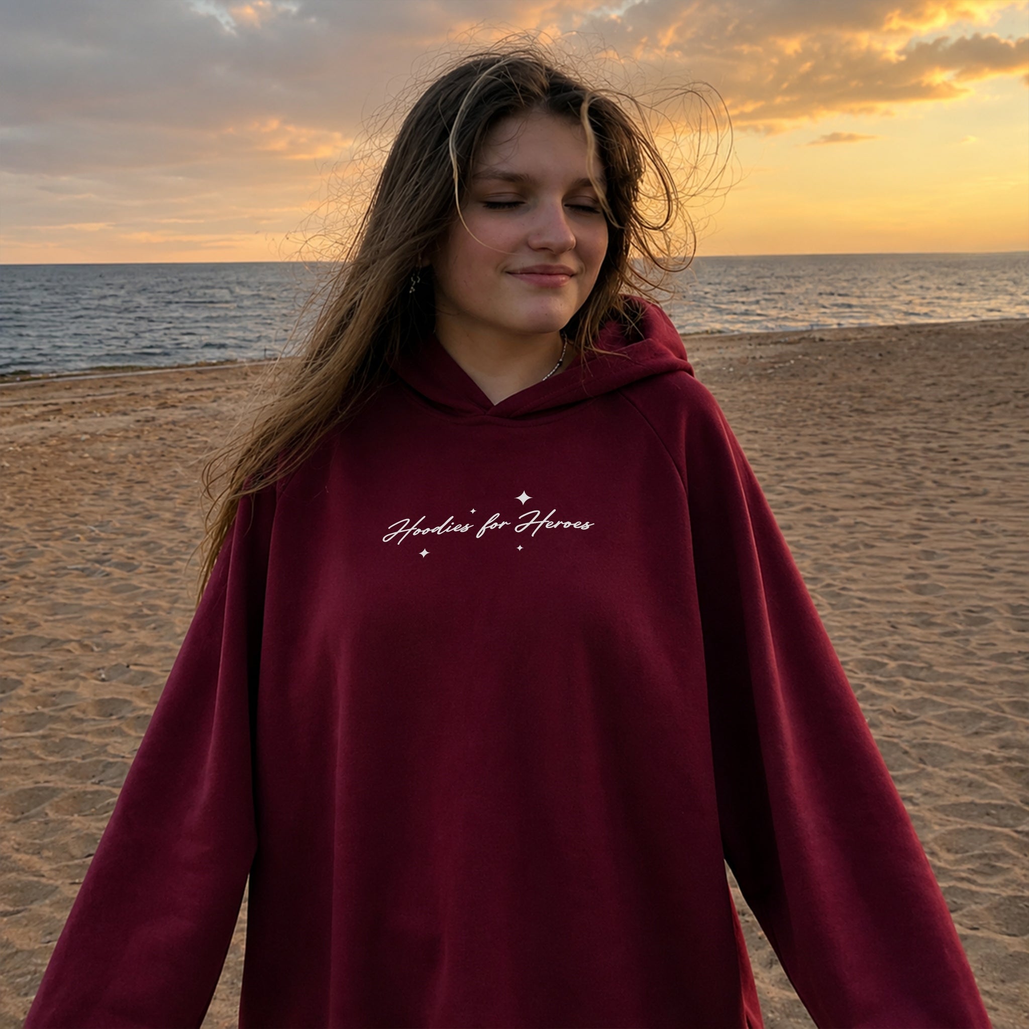 You Can Do It Again Hoodie - Burgundy front