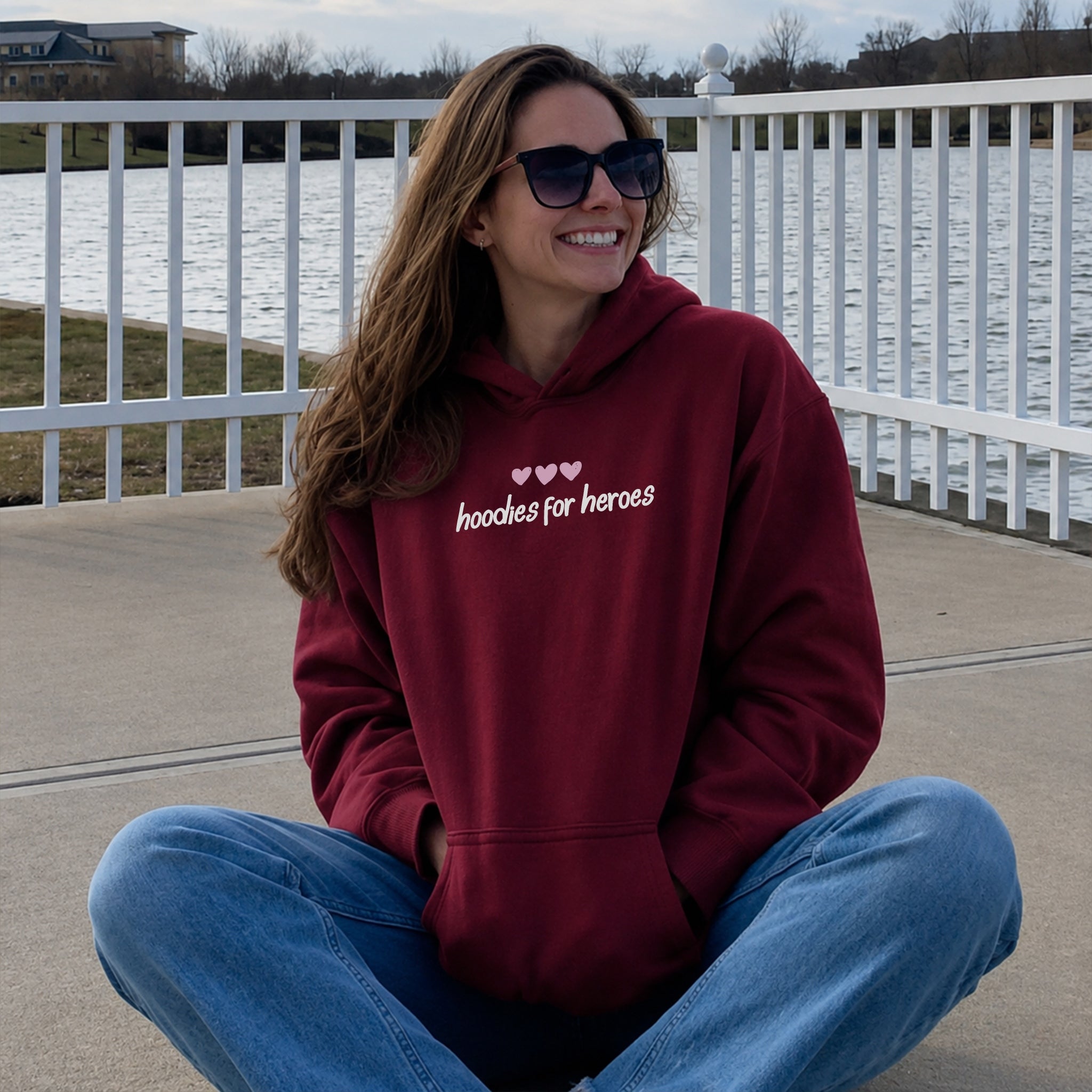 Be Proud Hoodie - Burgundy front