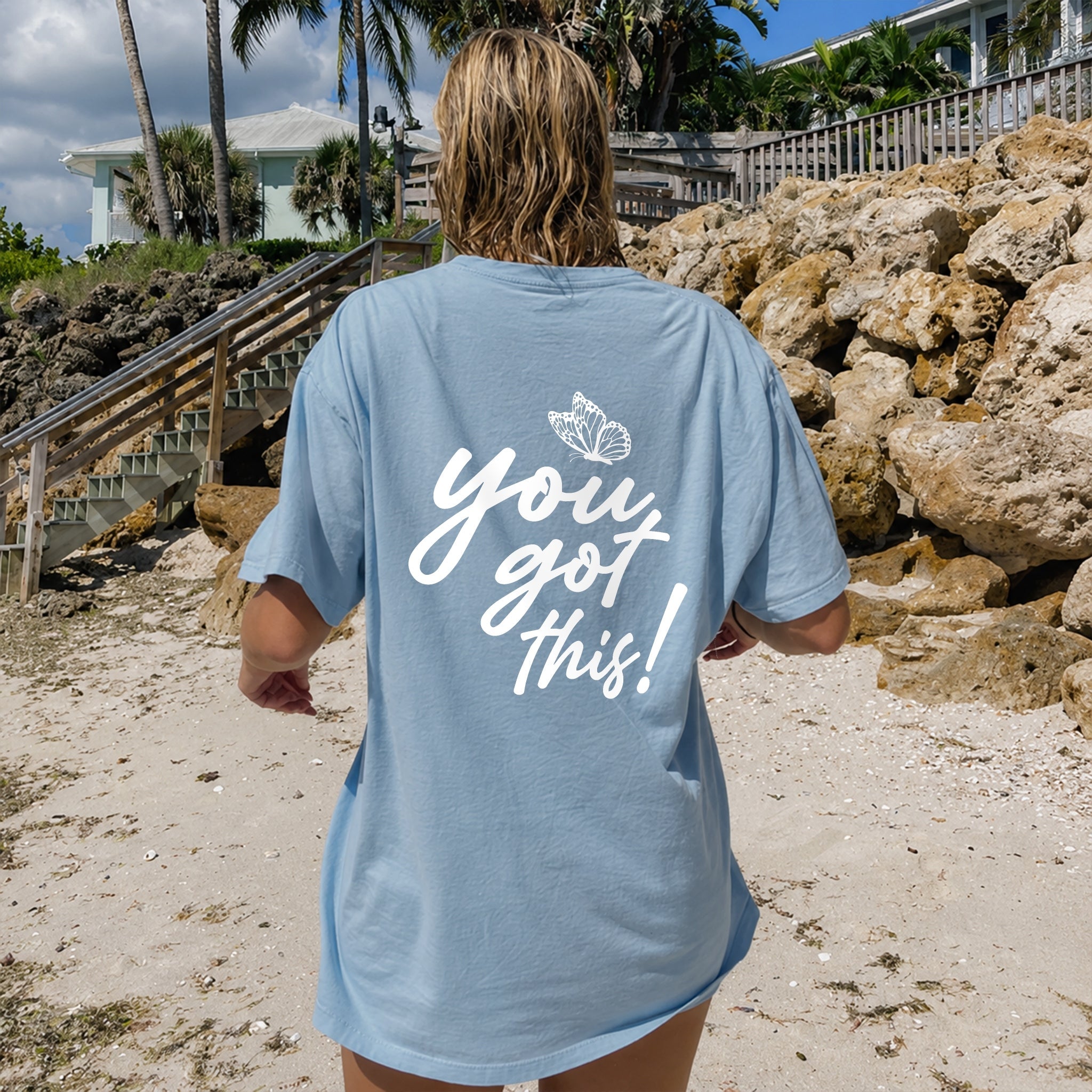 You Got This Tee - Calm Blue back