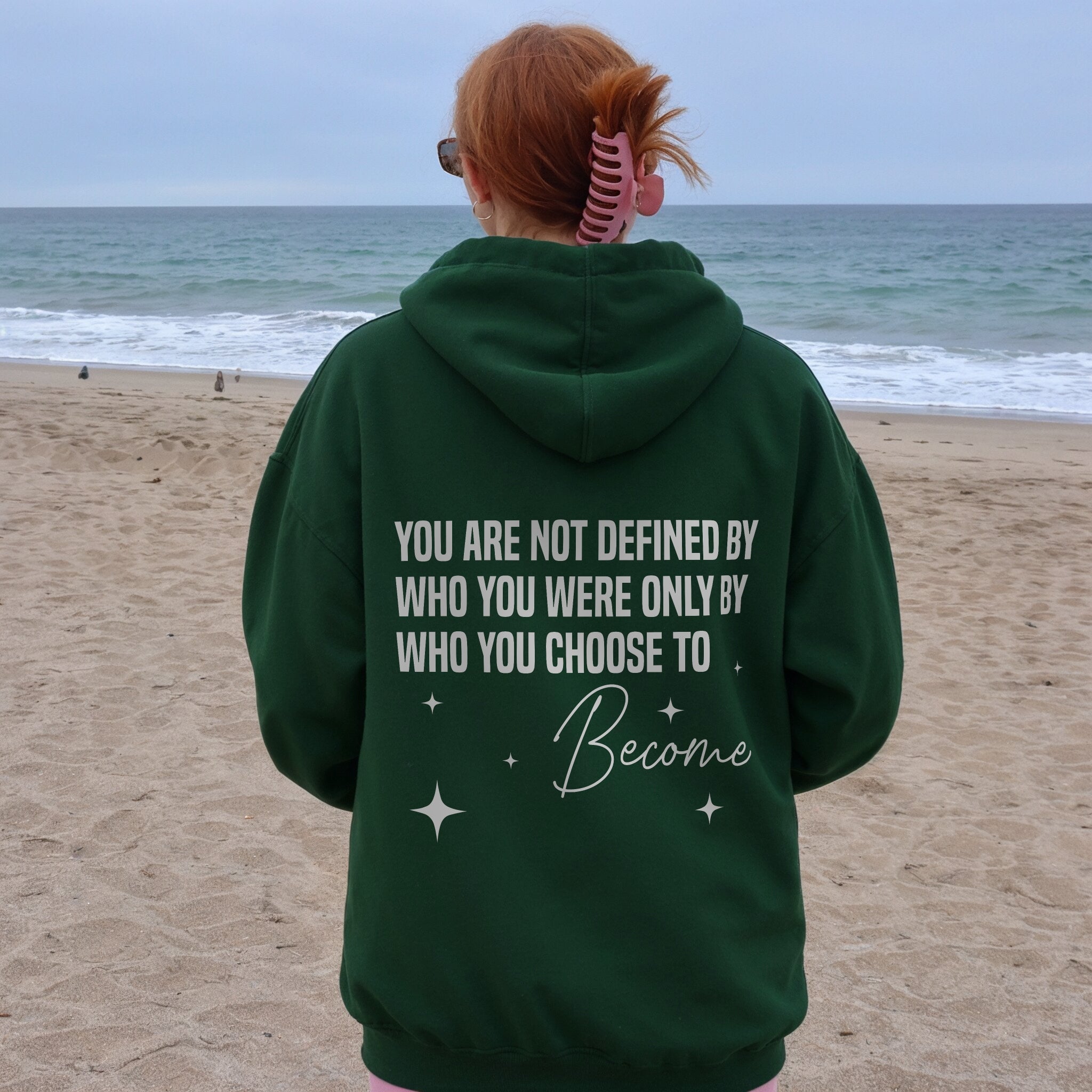 Rewrite Hoodie - Forest Green Back