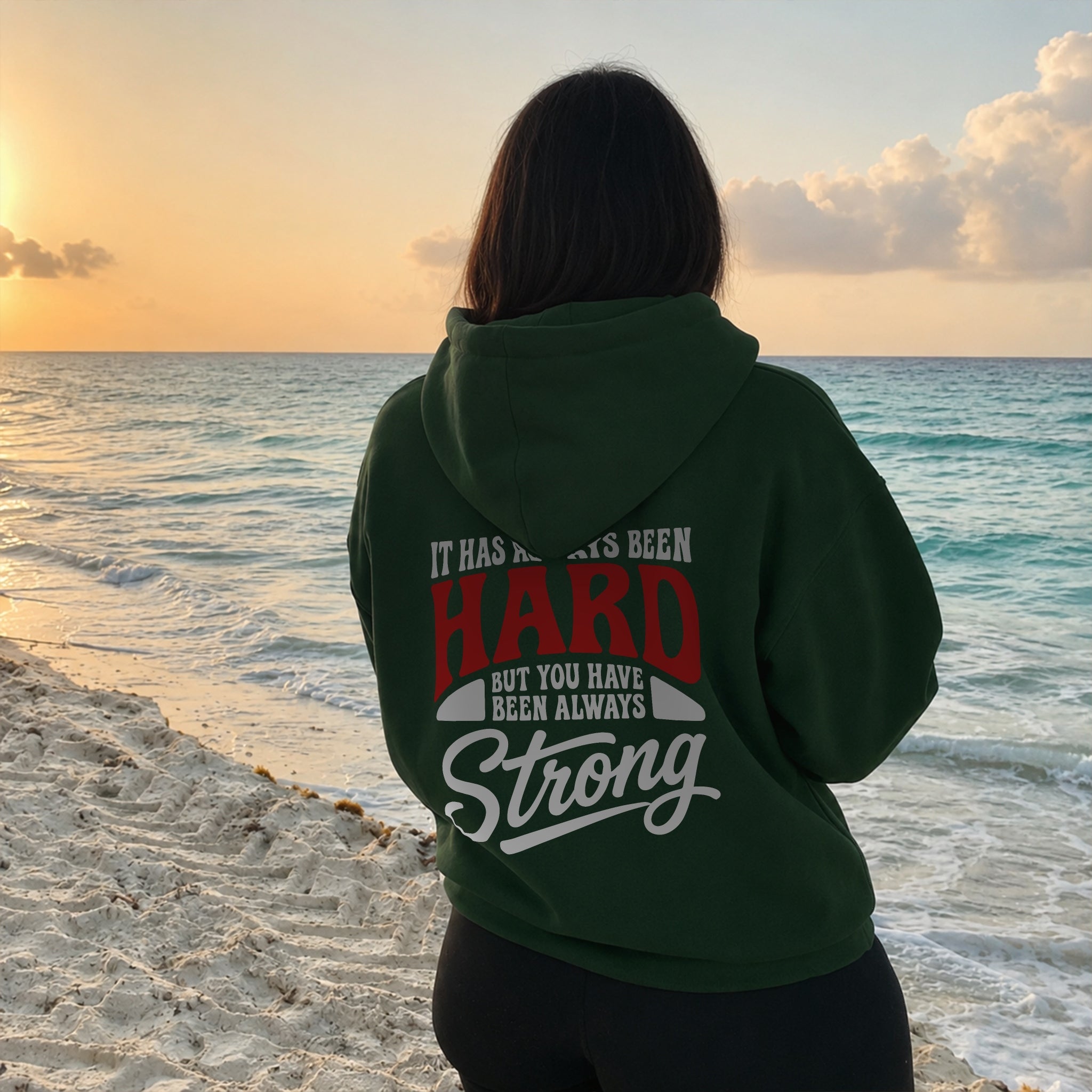 Brave Heart Hoodie - Forest Green back