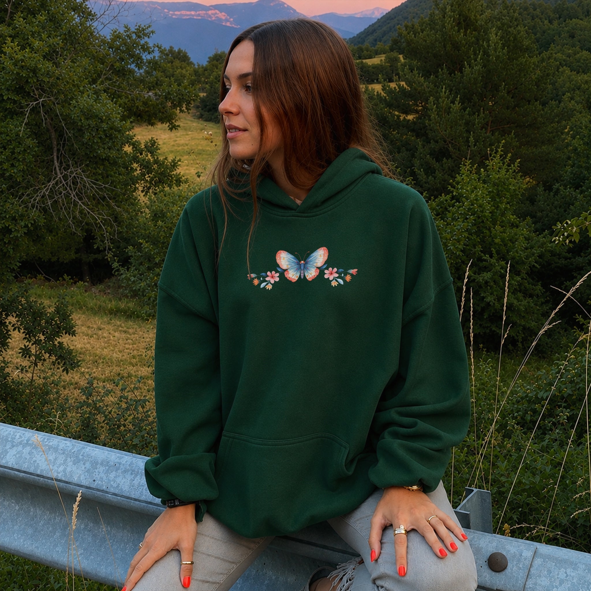 Unseen Strength Hoodie - Forest Green front